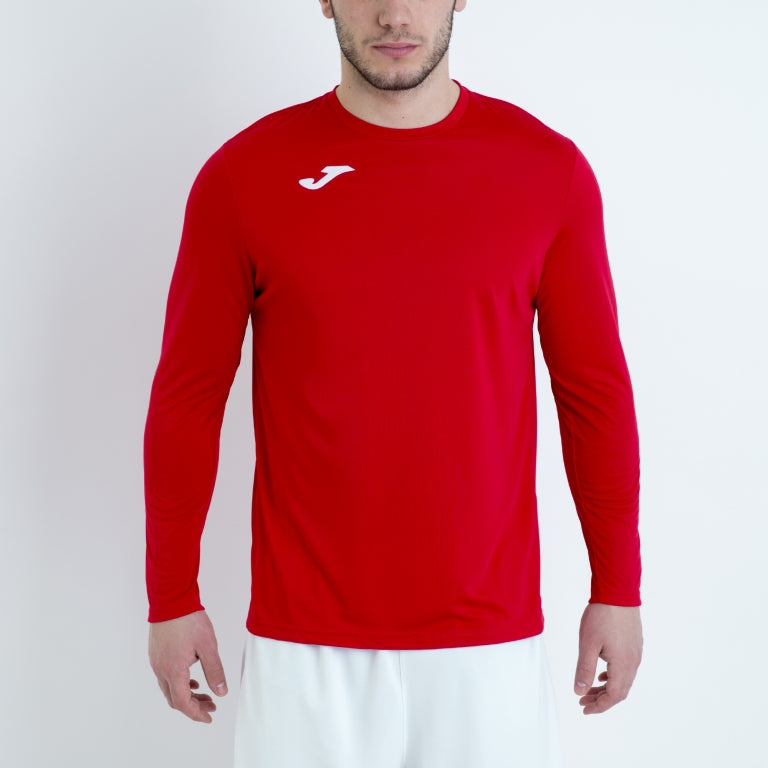 T-SHIRT COMBI L/S - ROSSO