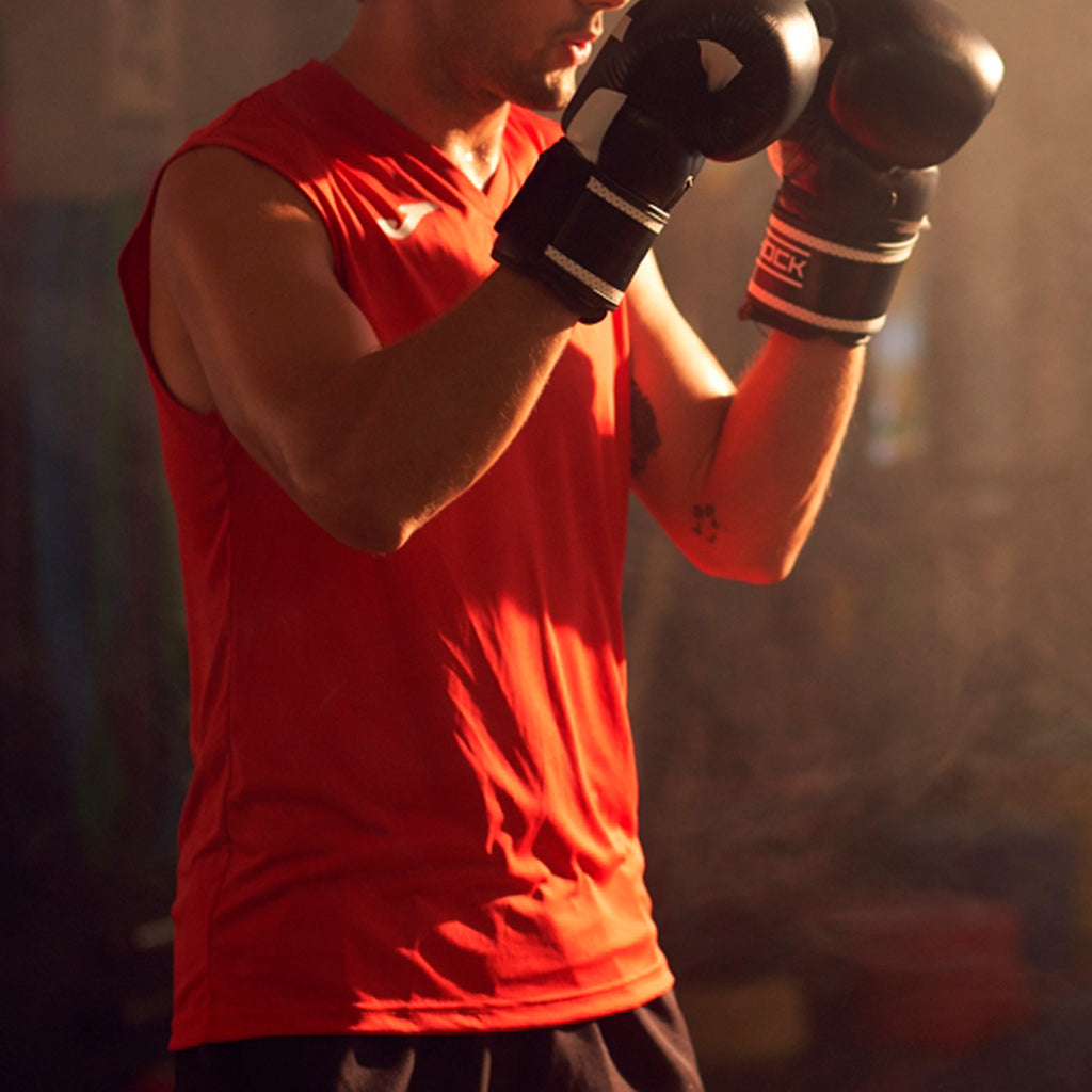 T-SHIRT BASIC SLEEVELESS - ROSSO