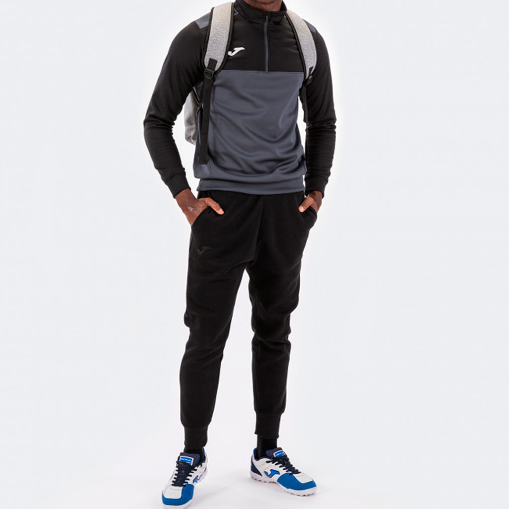 SWEATSHIRT 1/2 ZIP WINNER - ANTRACITE-NERO