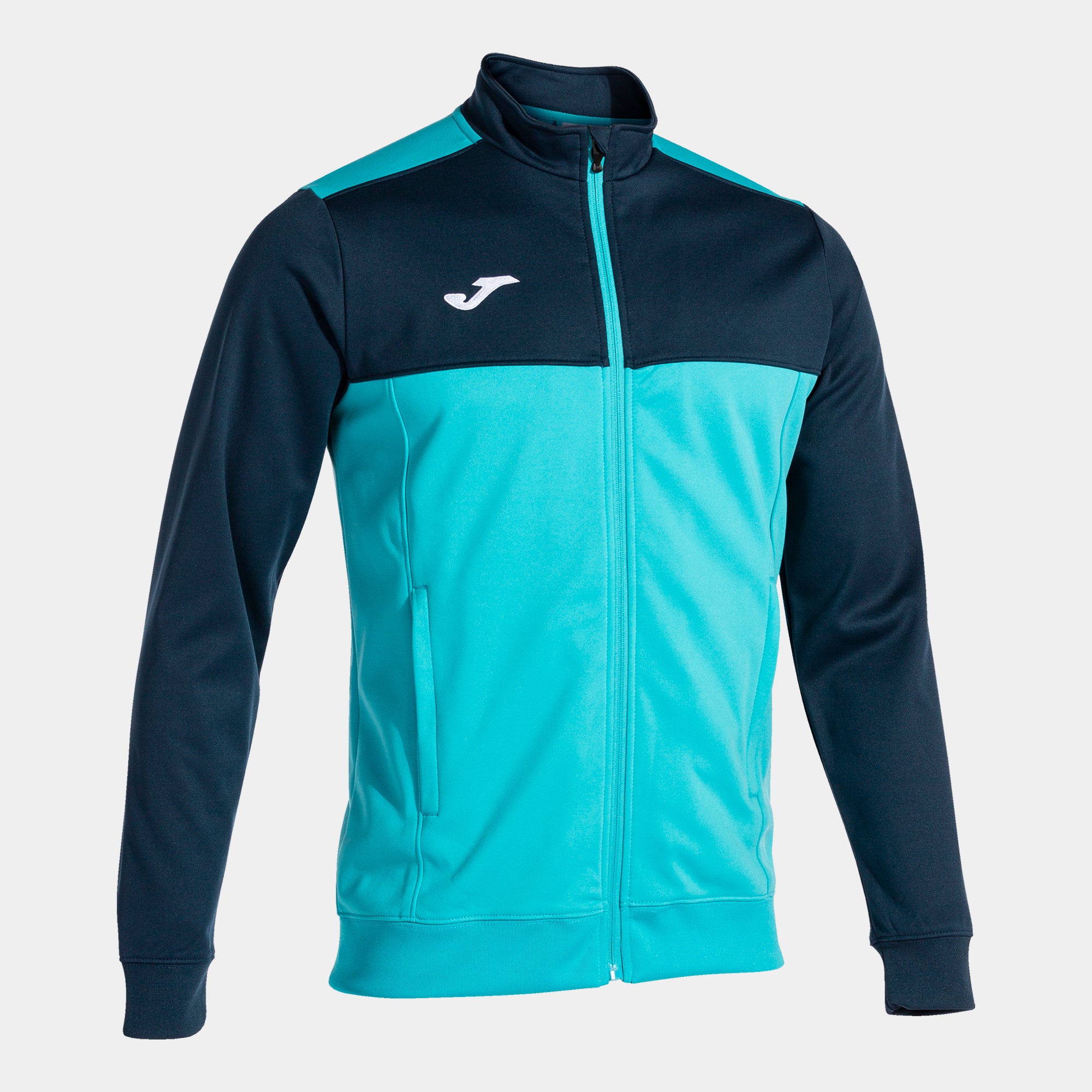 WINNER FULL ZIP SWEATSHIRT - TURCHESE FLUO-BLU NAVY