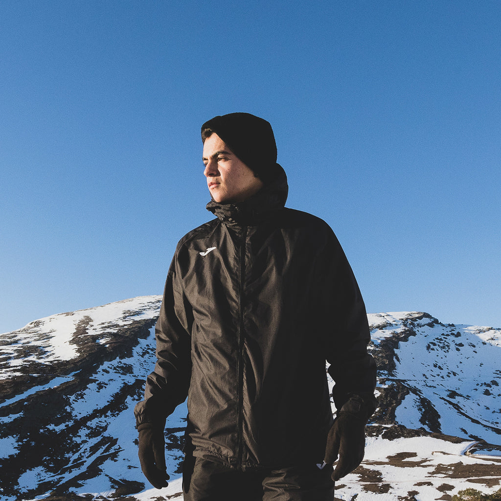 CERVINO FLEECE RAINCOAT - NERO