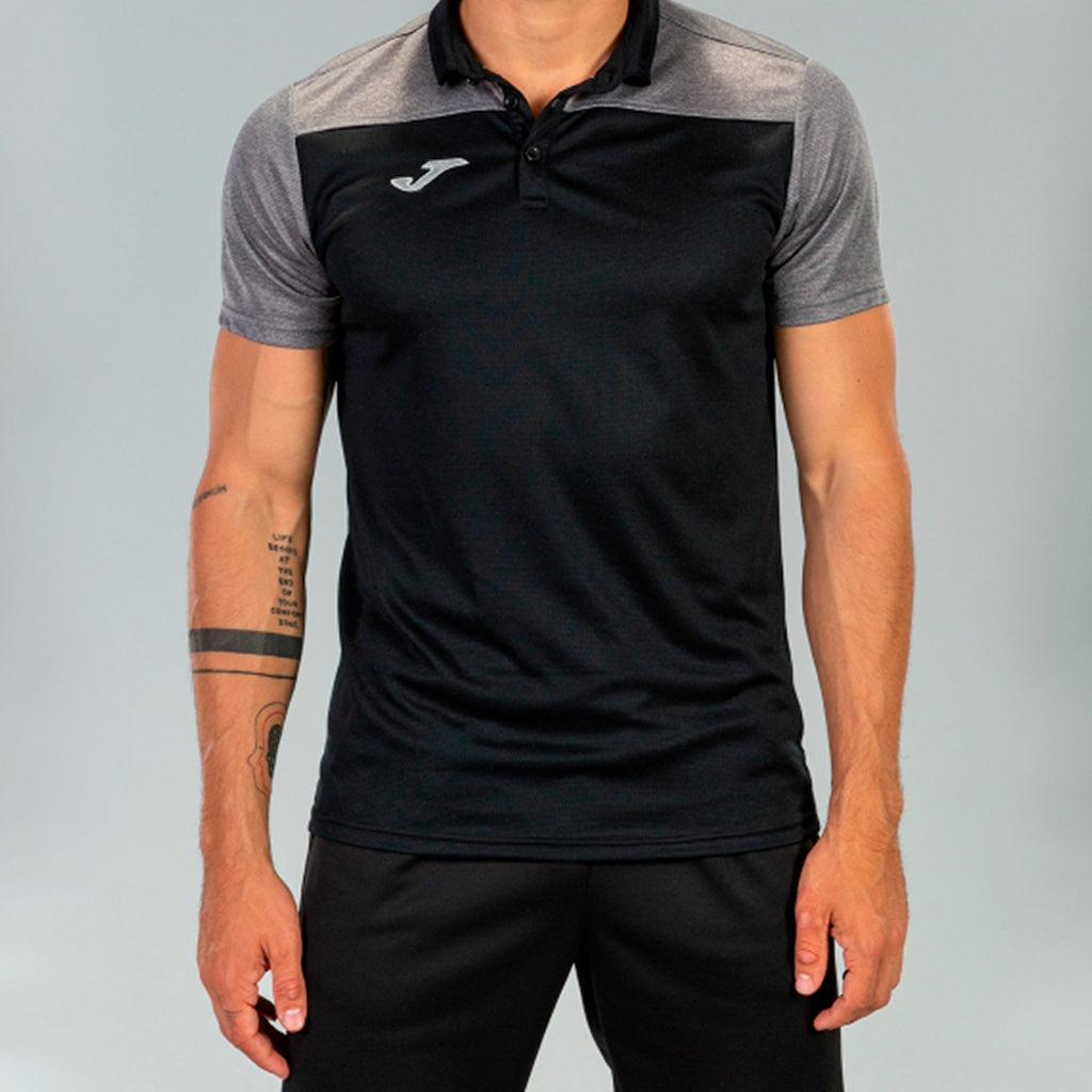 COMBI POLO SHIRT S/S - NERO-ANTRACITE