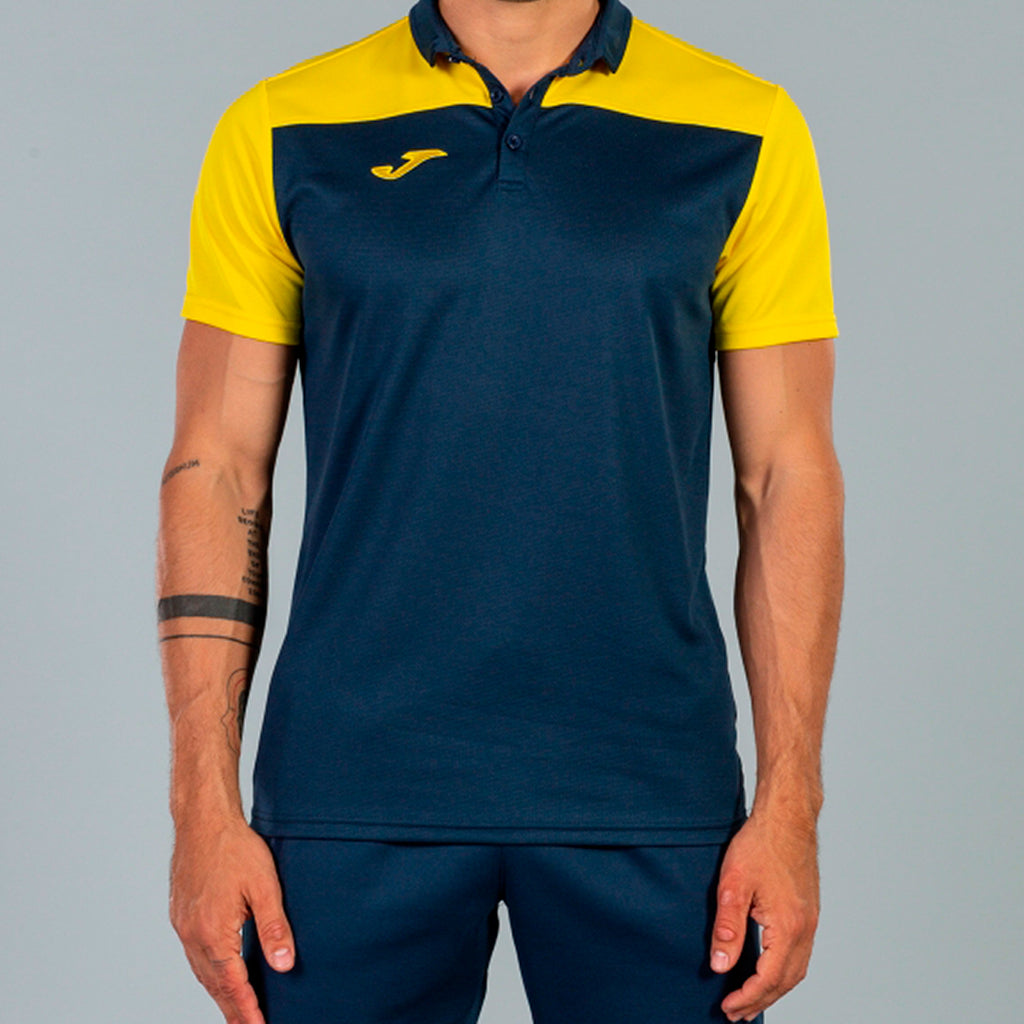 COMBI POLO SHIRT S/S - BLU NAVY-GIALLO