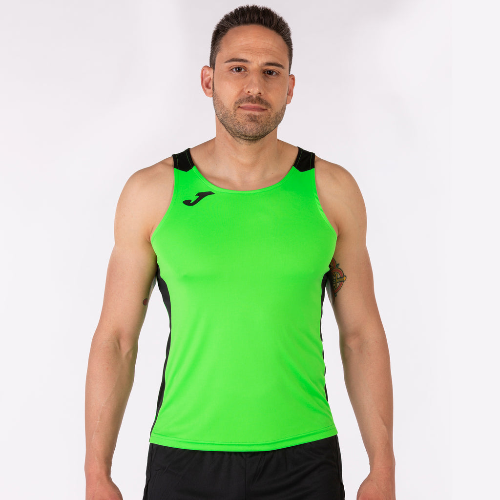 T-SHIRT RECORD II - VERDE FLUO-NERO