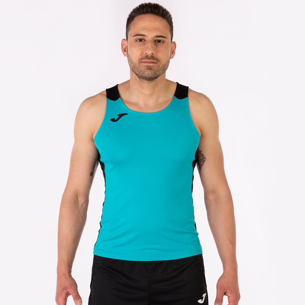 T-SHIRT RECORD II - TURCHESE-NERO