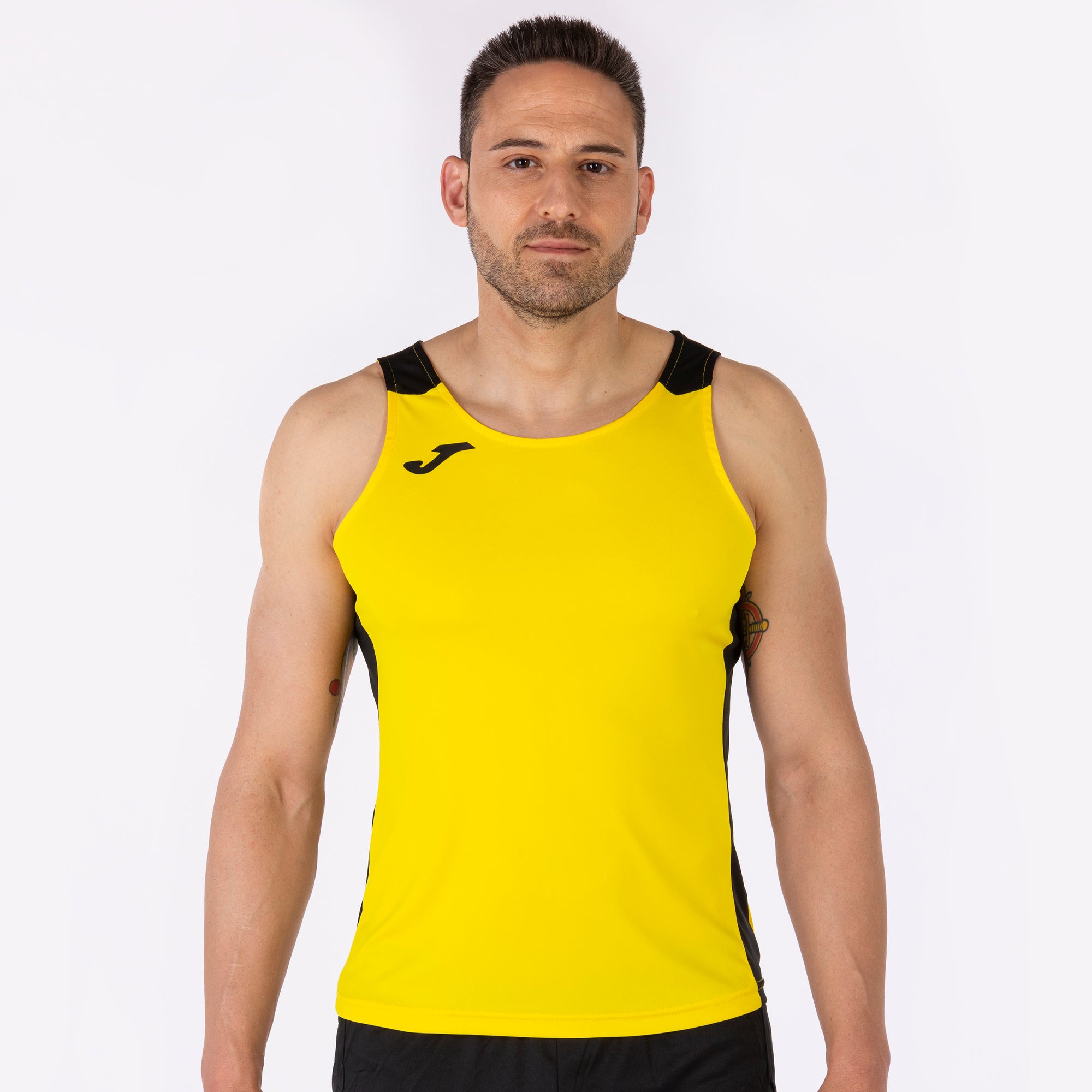 T-SHIRT RECORD II - GIALLO-NERO