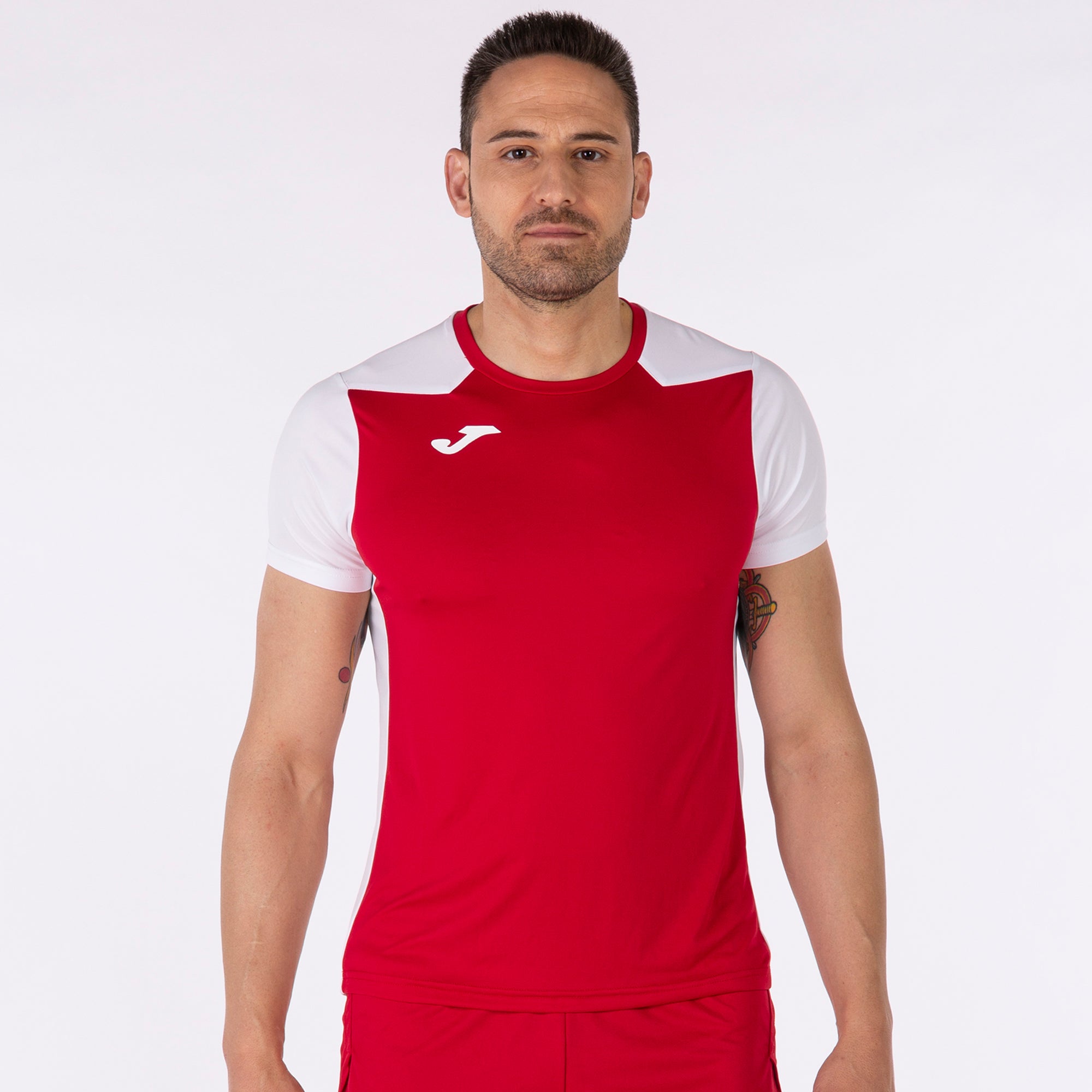 T-SHIRT RECORD II - ROSSO-BIANCO