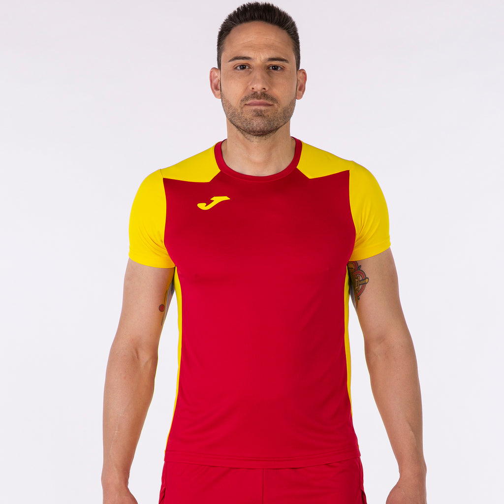 T-SHIRT RECORD II - ROSSO-GIALLO