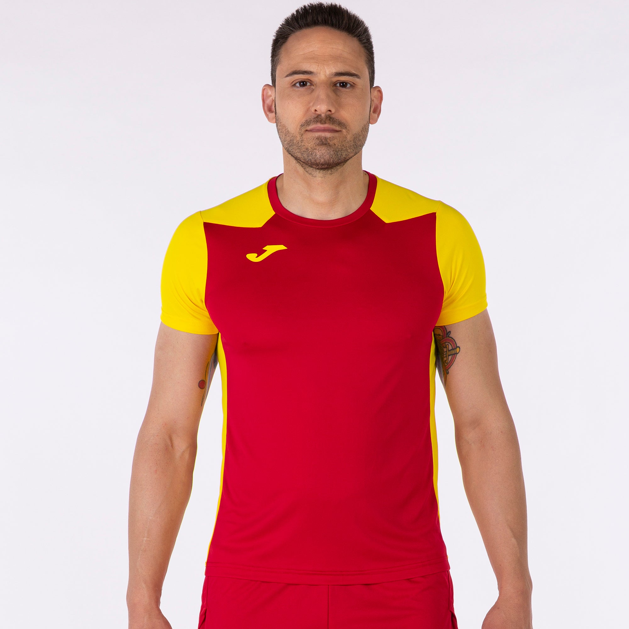 T-SHIRT RECORD II - ROSSO-GIALLO
