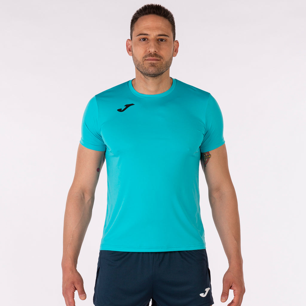 S/S T-SHIRT RECORD II - TURCHESE FLUO