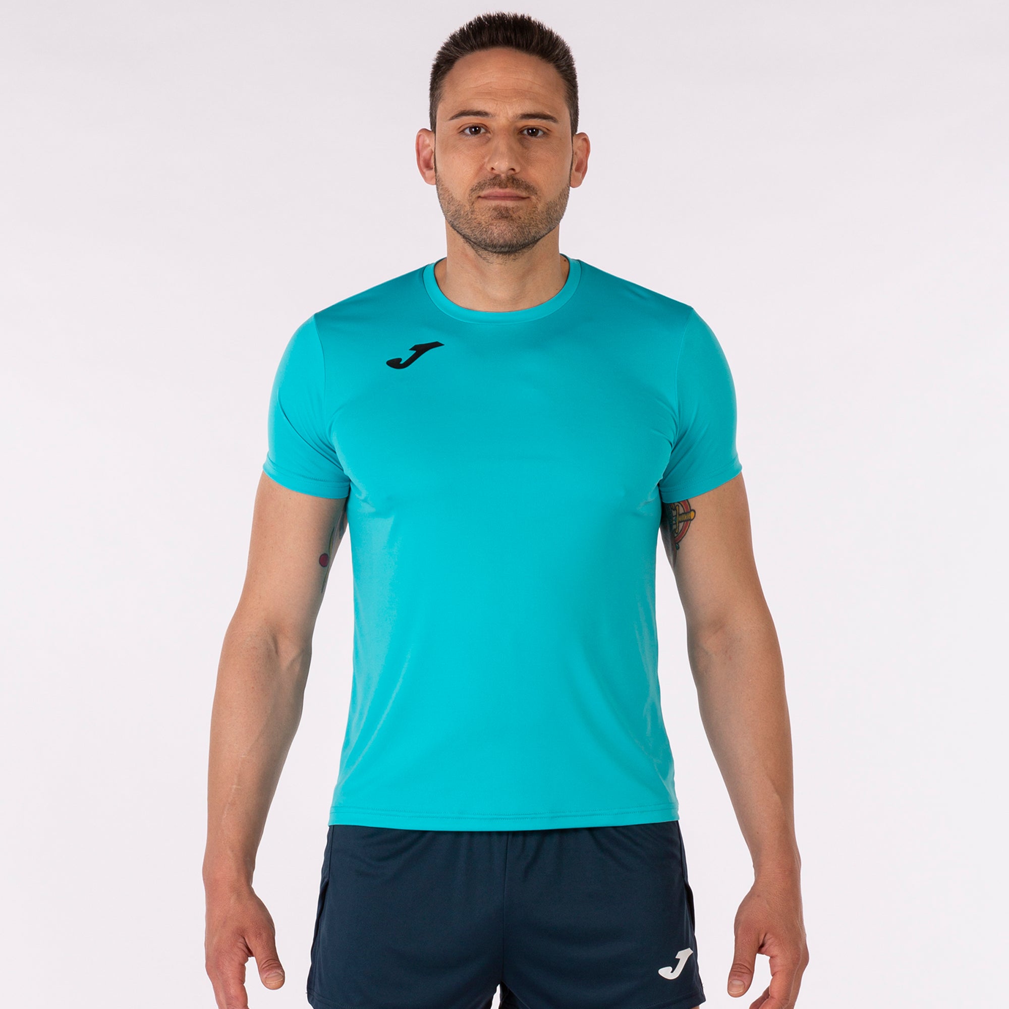 S/S T-SHIRT RECORD II - TURCHESE FLUO