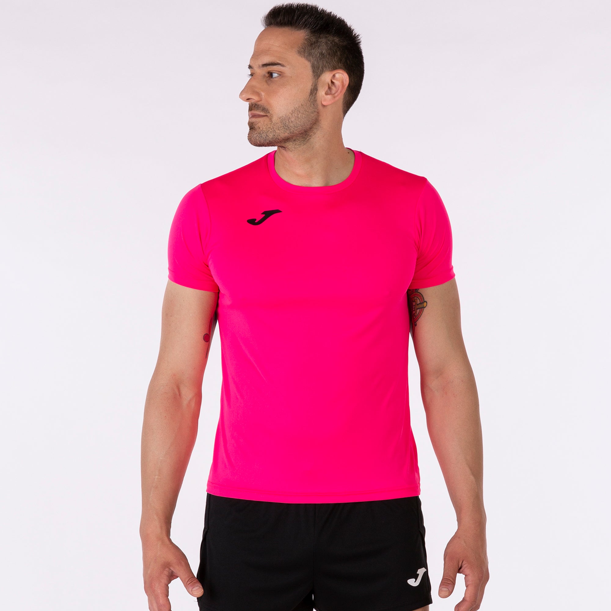 S/S T-SHIRT RECORD II - ROSA FLUO