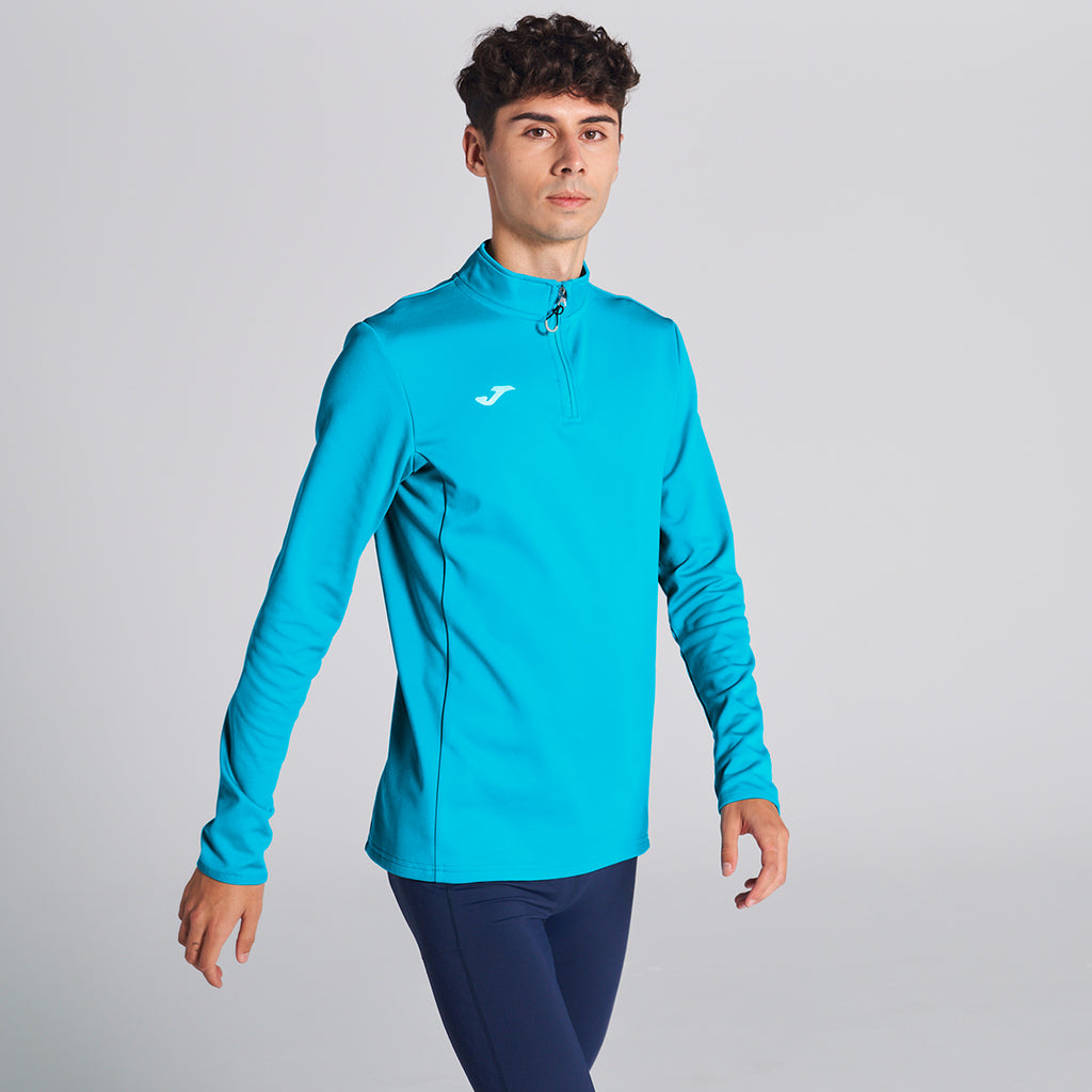 SWEATSHIRT RUNNING NIGHT - TURCHESE FLUO