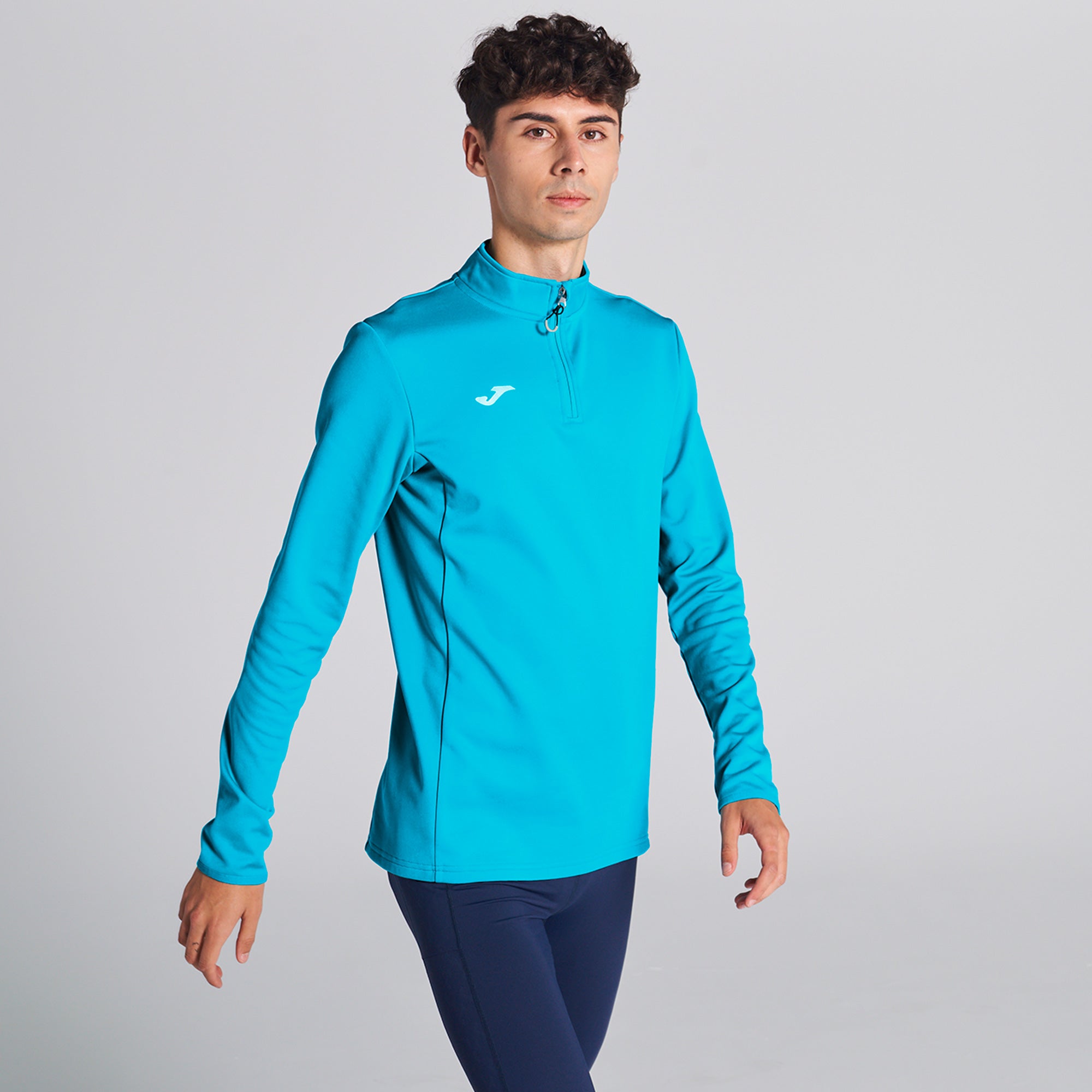 SWEATSHIRT RUNNING NIGHT - TURCHESE FLUO