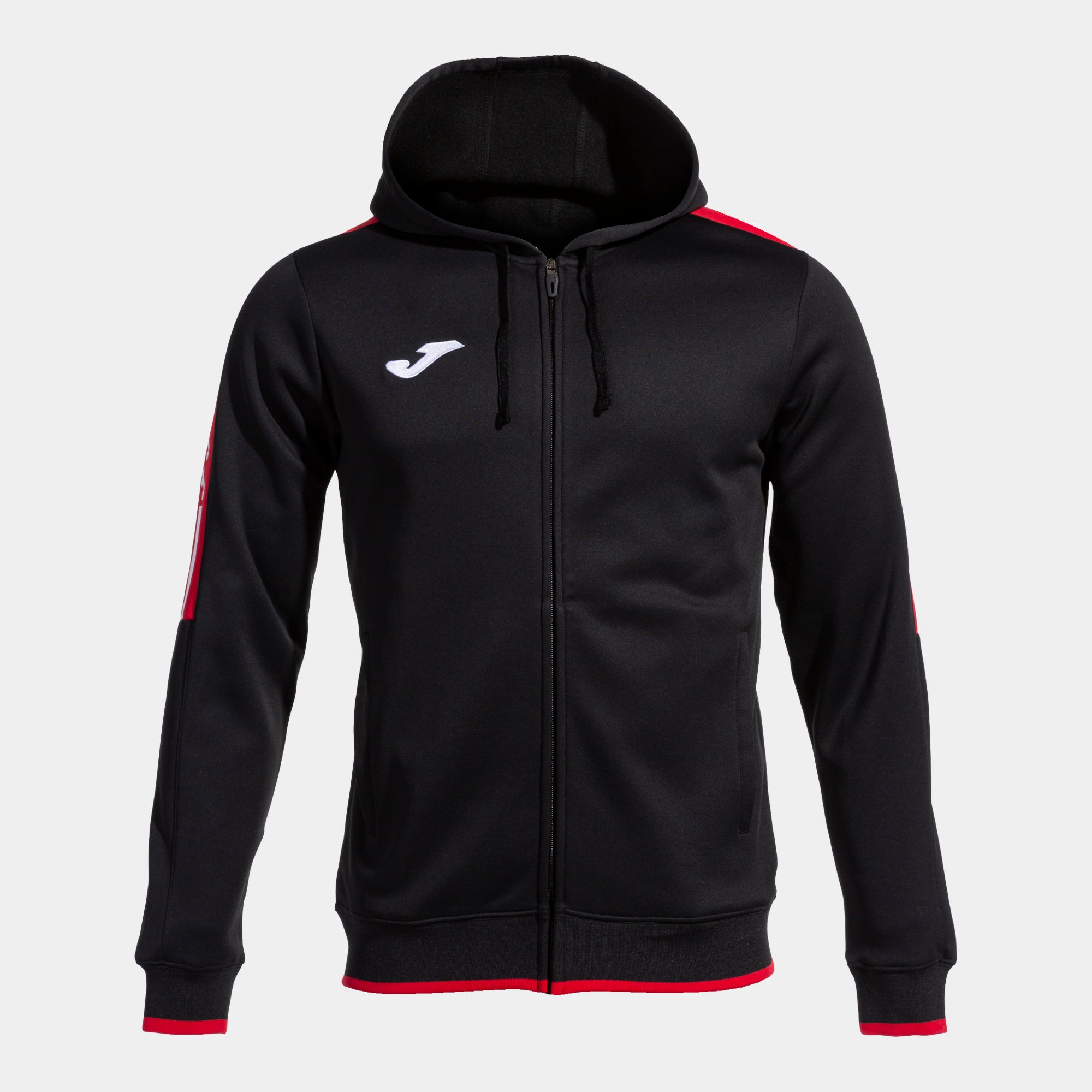 OLIMPIADA ZIP-UP HOODIE - NERO-ROSSO - NERO-ROSSO