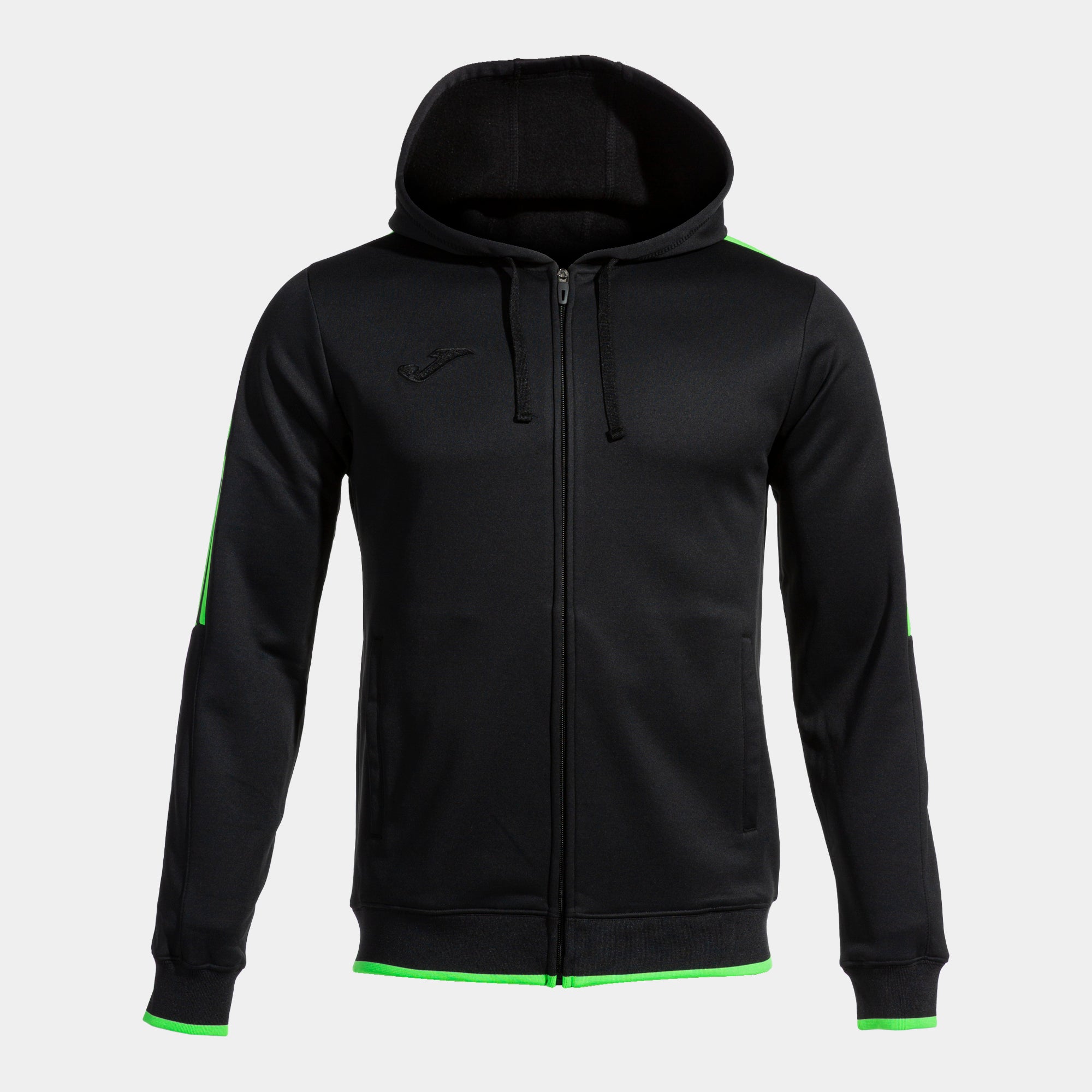 OLIMPIADA ZIP-UP HOODIE - NERO-VERDE FLUO - NERO-VERDE FLUO