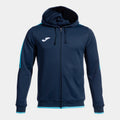 OLIMPIADA ZIP-UP HOODIE - BLU NAVY-TURCHESE FLUO - BLU NAVY-TURCHESE FLUO