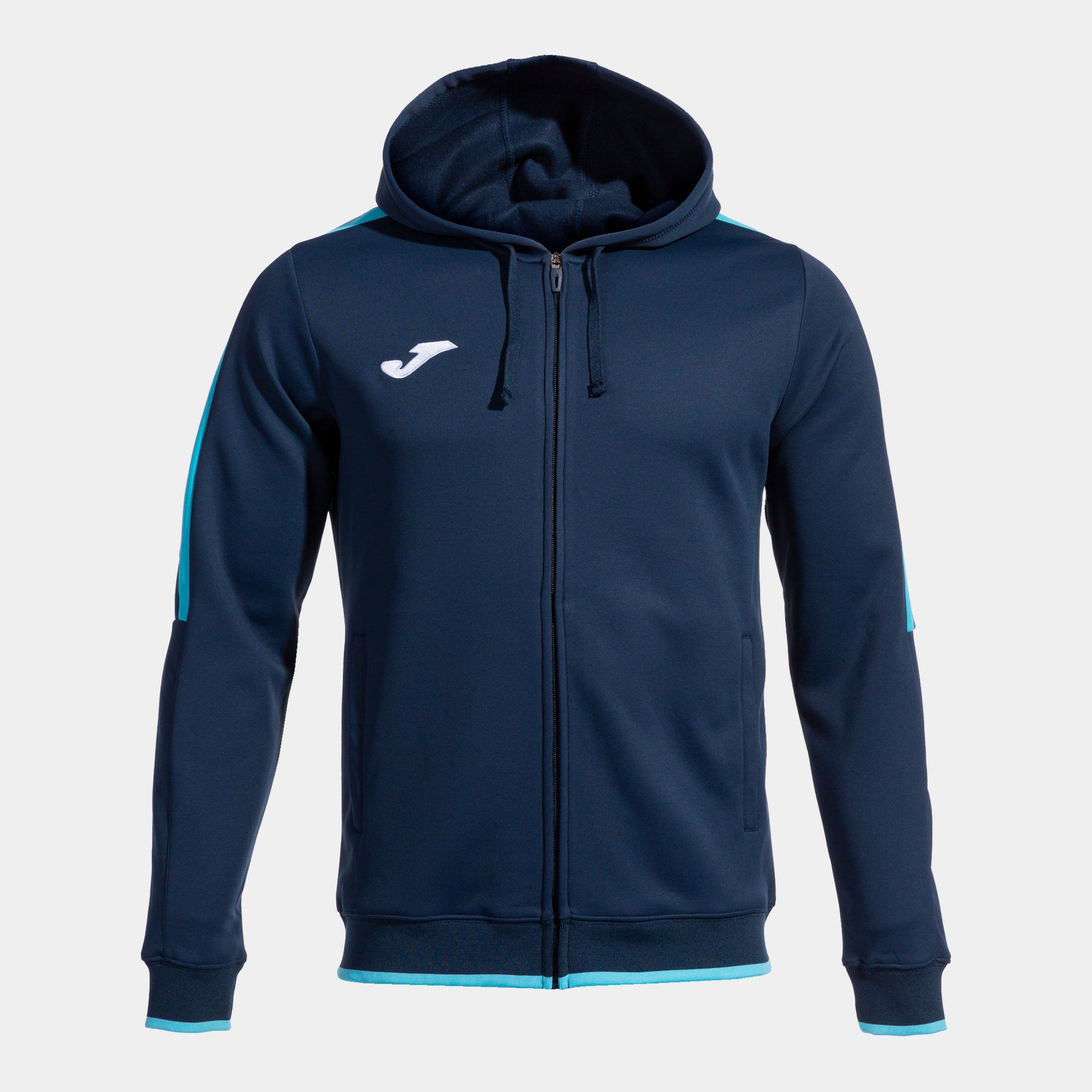 OLIMPIADA ZIP-UP HOODIE - BLU NAVY-TURCHESE FLUO - BLU NAVY-TURCHESE FLUO