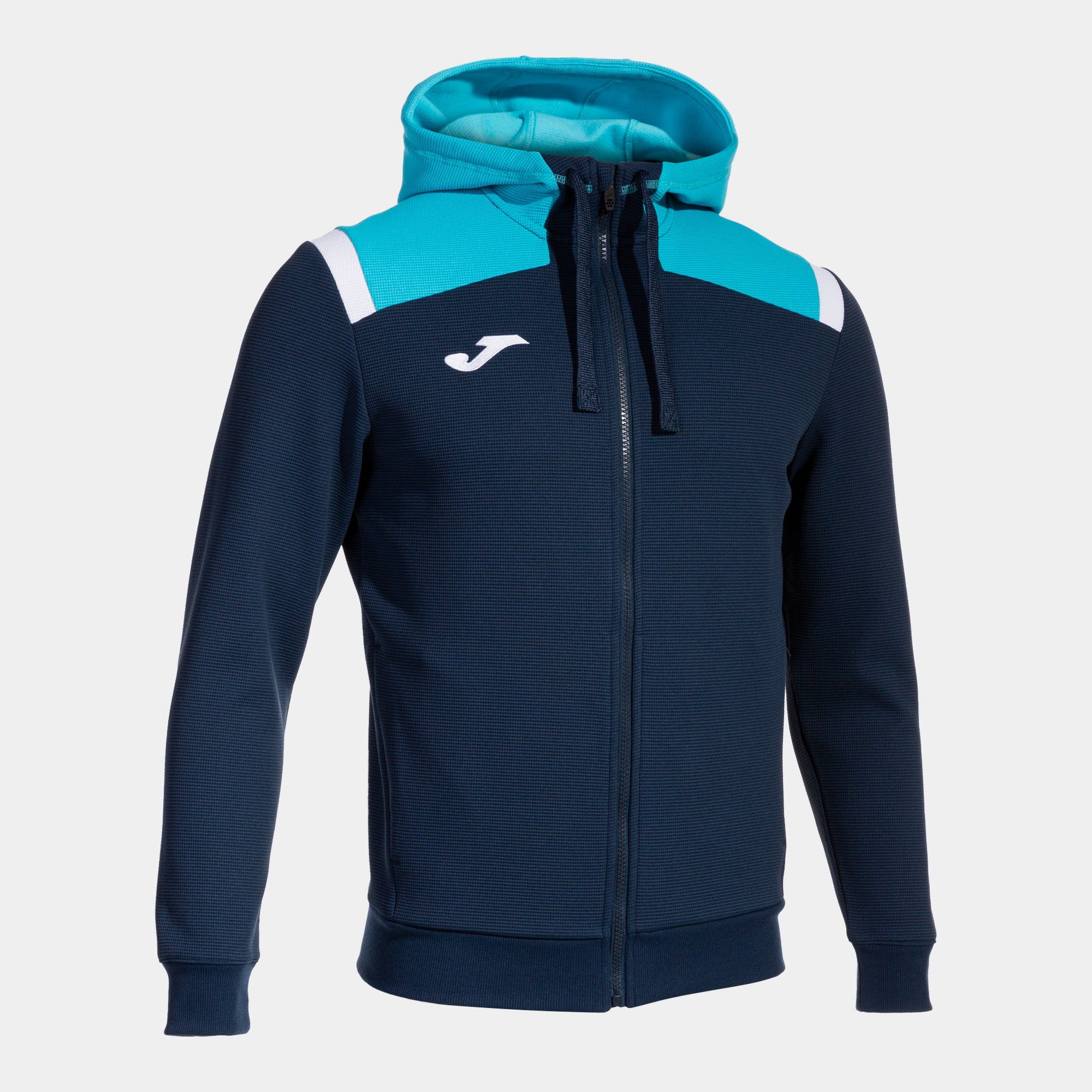 TOLEDO ZIP-UP HOODIE - BLU NAVY-TURCHESE FLUO - BLU NAVY-TURCHESE FLUO