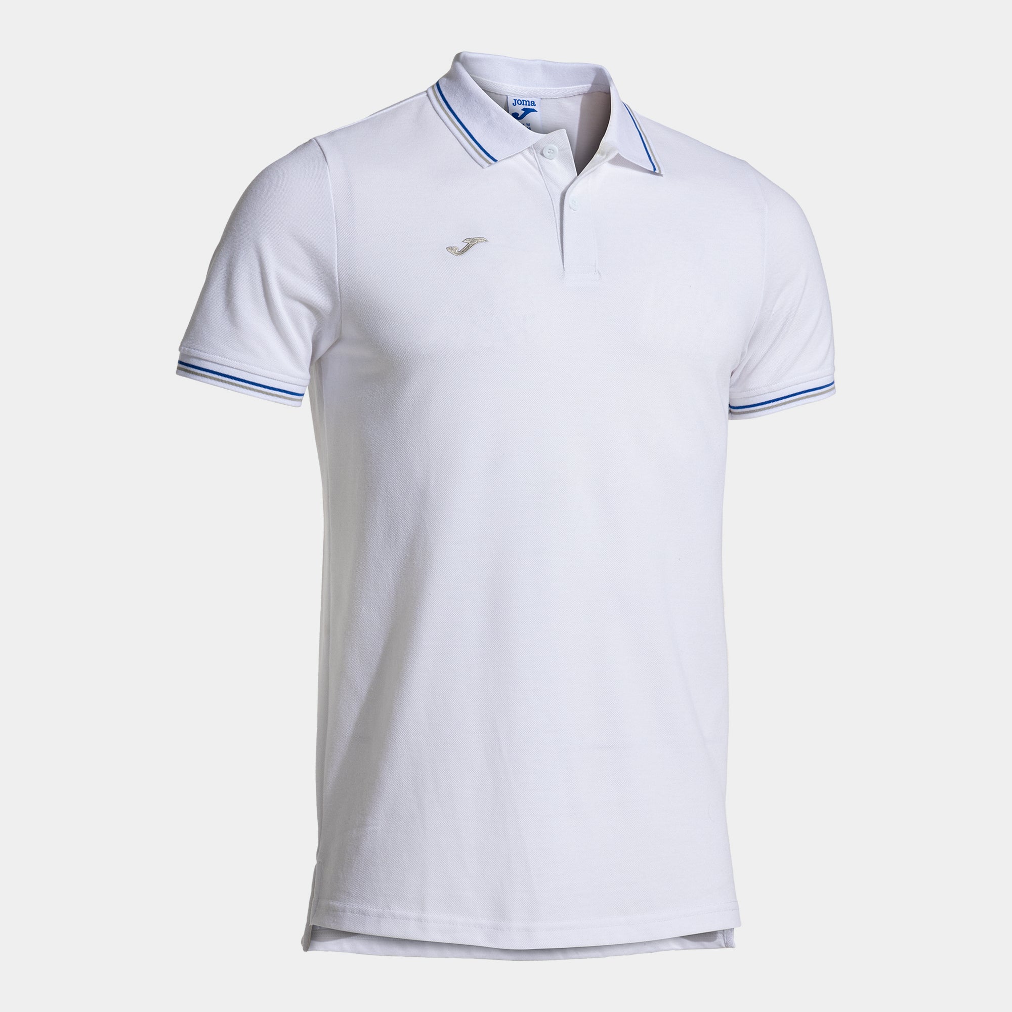 CONFORT CLASSIC SHORT SLEEVE POLO - BIANCO-ROYAL - BIANCO-ROYAL