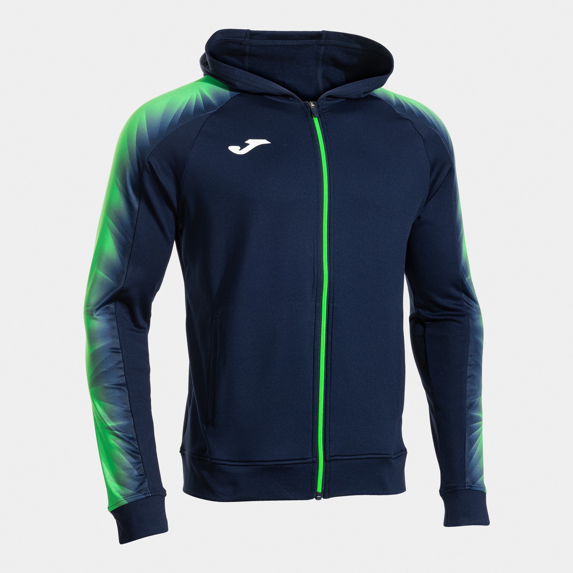 ELITE XI ZIP-UP HOODIE - BLU NAVY-VERDE FLUO - BLU NAVY-VERDE FLUO