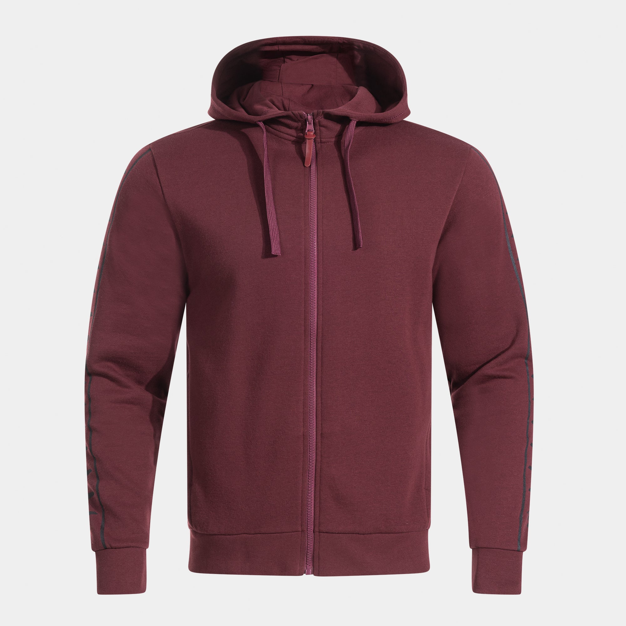 ICONO STREET ZIP-UP HOODIE - BORDEAUX-NERO - BORDEAUX-NERO