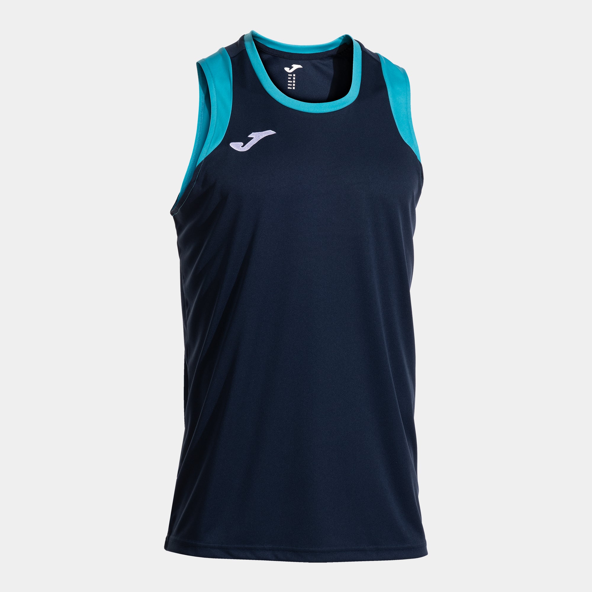 FINAL BASKET II SLEEVELESS SHIRT - BLU NAVY-TURCHESE FLUO - BLU NAVY-TURCHESE FLUO