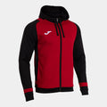 PHOENIX III ZIP-UP HOODIE - ROSSO-NERO - ROSSO-NERO