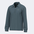 MIMETIC LONG SLEEVE POLO - BLU - BLU