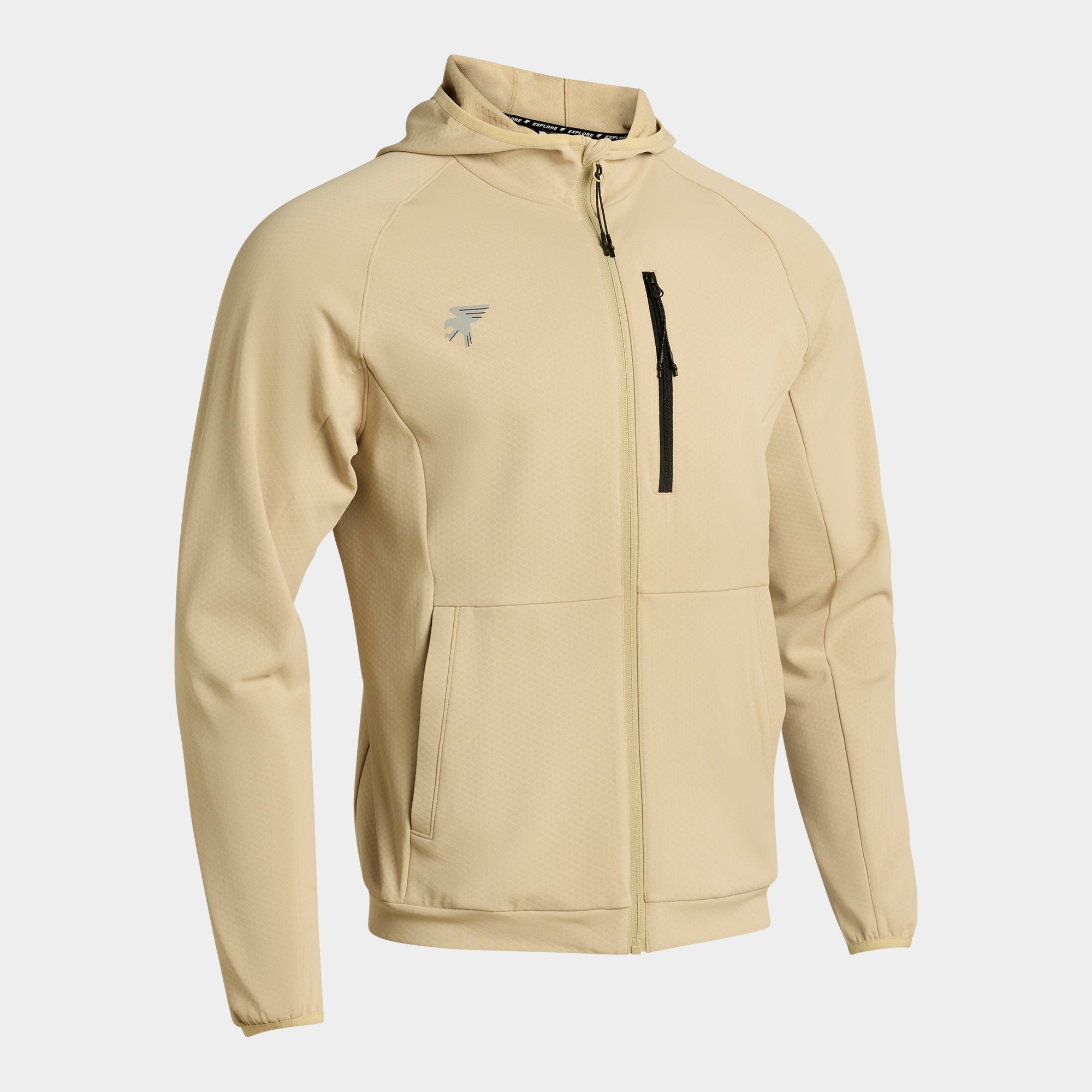 EXPLORER ZIP-UP HOODIE - BEIGE - BEIGE