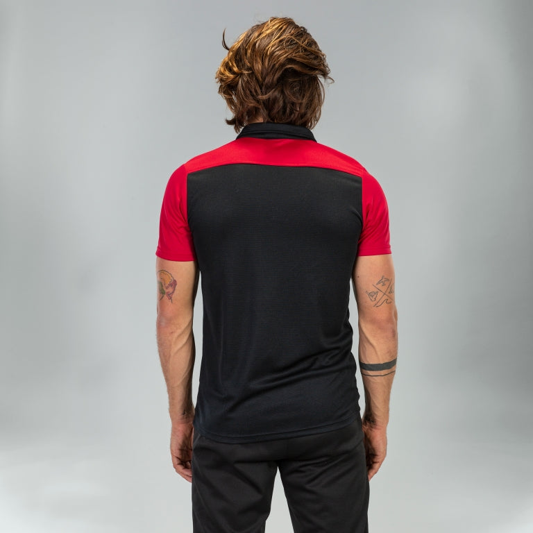 COMBI POLO SHIRT S/S - NERO-ROSSO - NERO-ROSSO