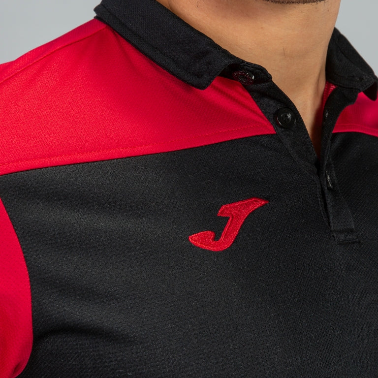 COMBI POLO SHIRT S/S - NERO-ROSSO - NERO-ROSSO