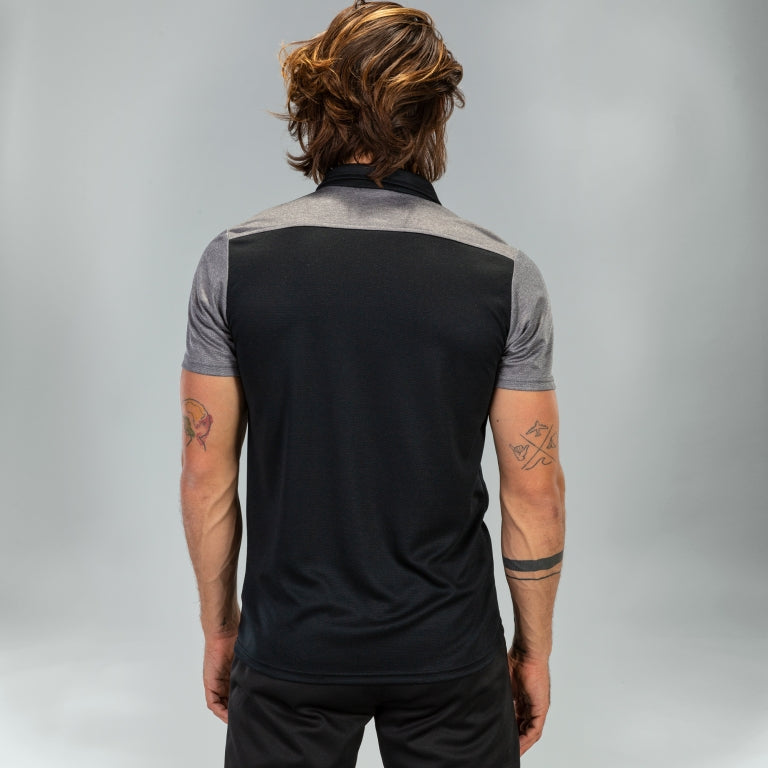 COMBI POLO SHIRT S/S - NERO-ANTRACITE - NERO-ANTRACITE