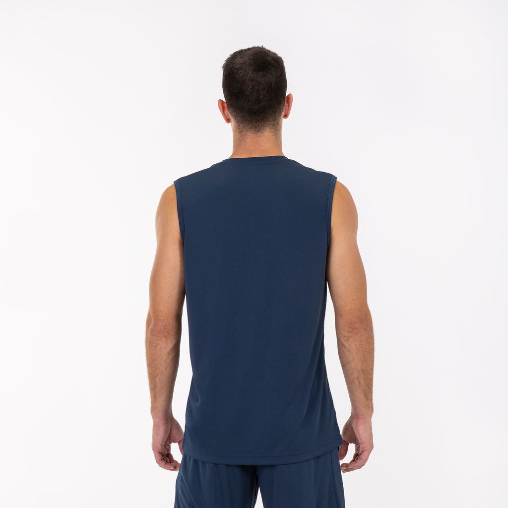 SLEEVELESS T-SHIRT COMBI - BLU NAVY - BLU NAVY