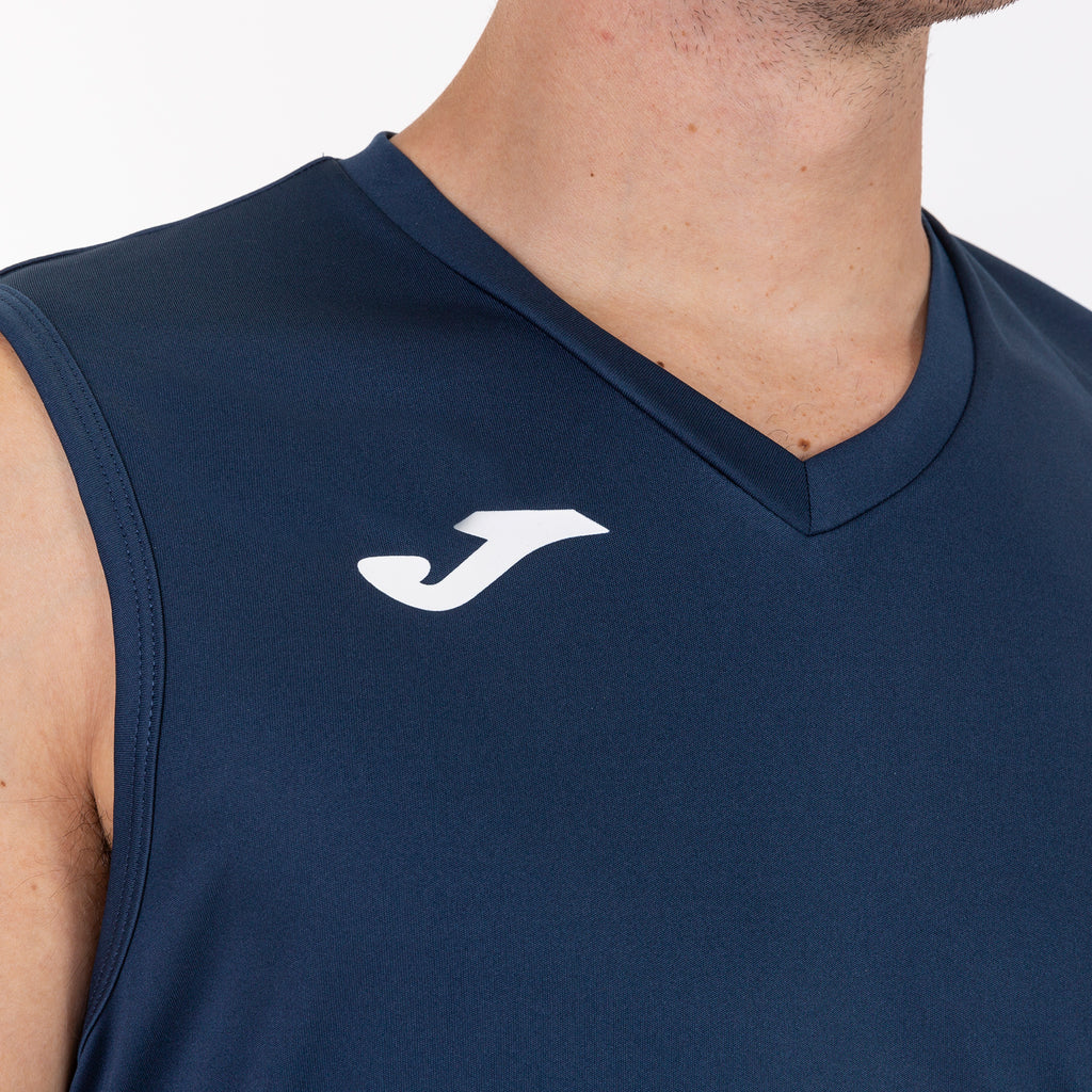 SLEEVELESS T-SHIRT COMBI - BLU NAVY - BLU NAVY