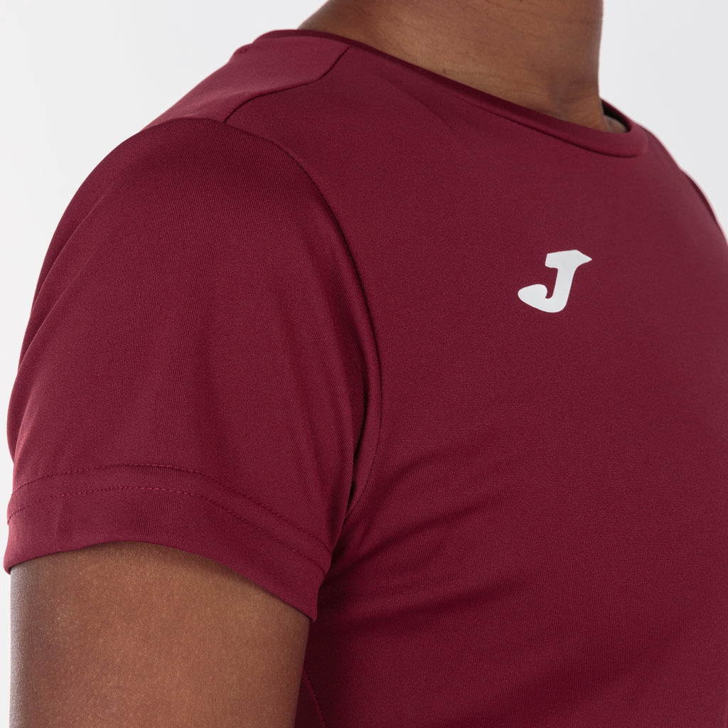 S/S T-SHIRT COMBI WOMEN - BORDEAUX - BORDEAUX