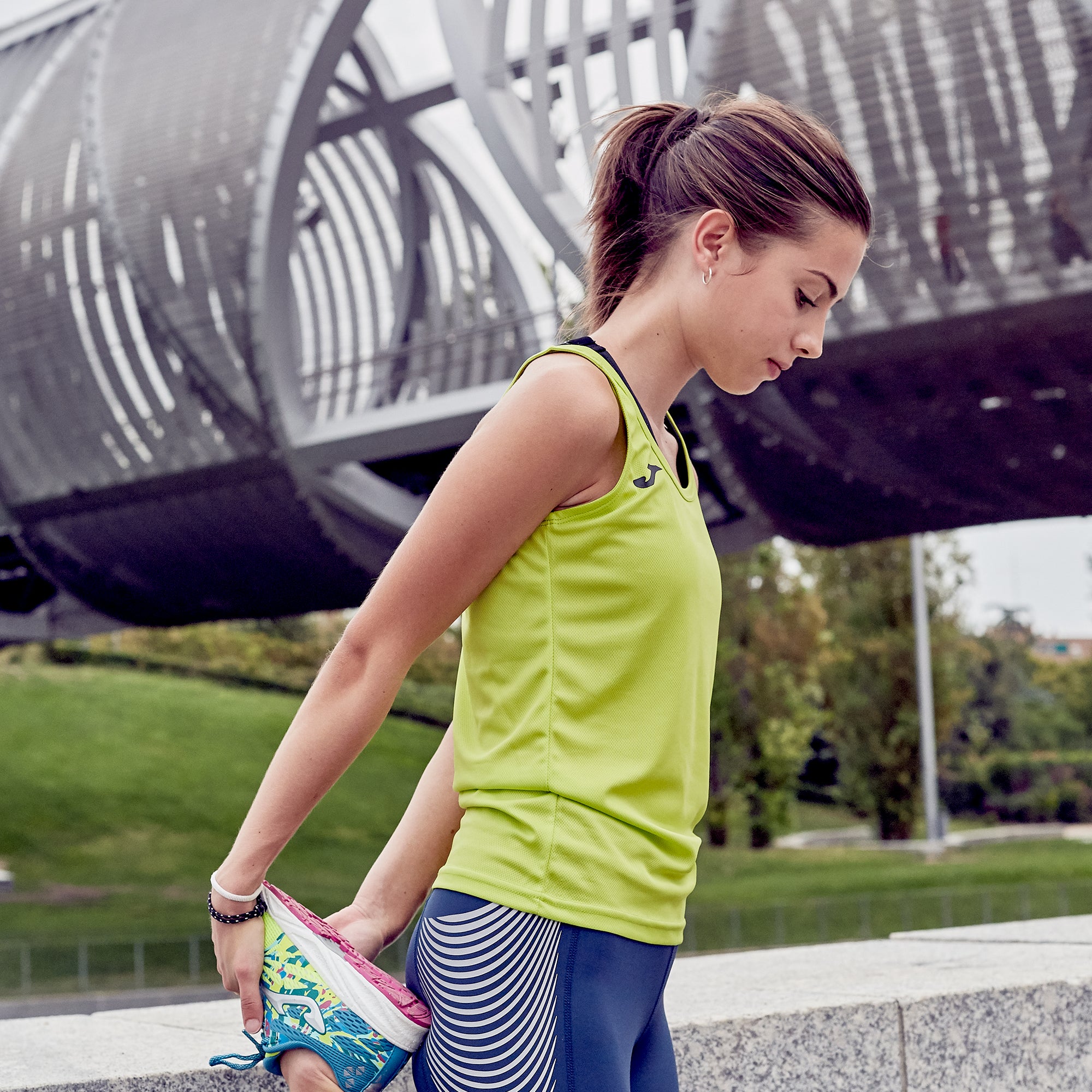 SLEEVELESS T-SHIRT COMBI SIENA WOMEN - LIME - LIME