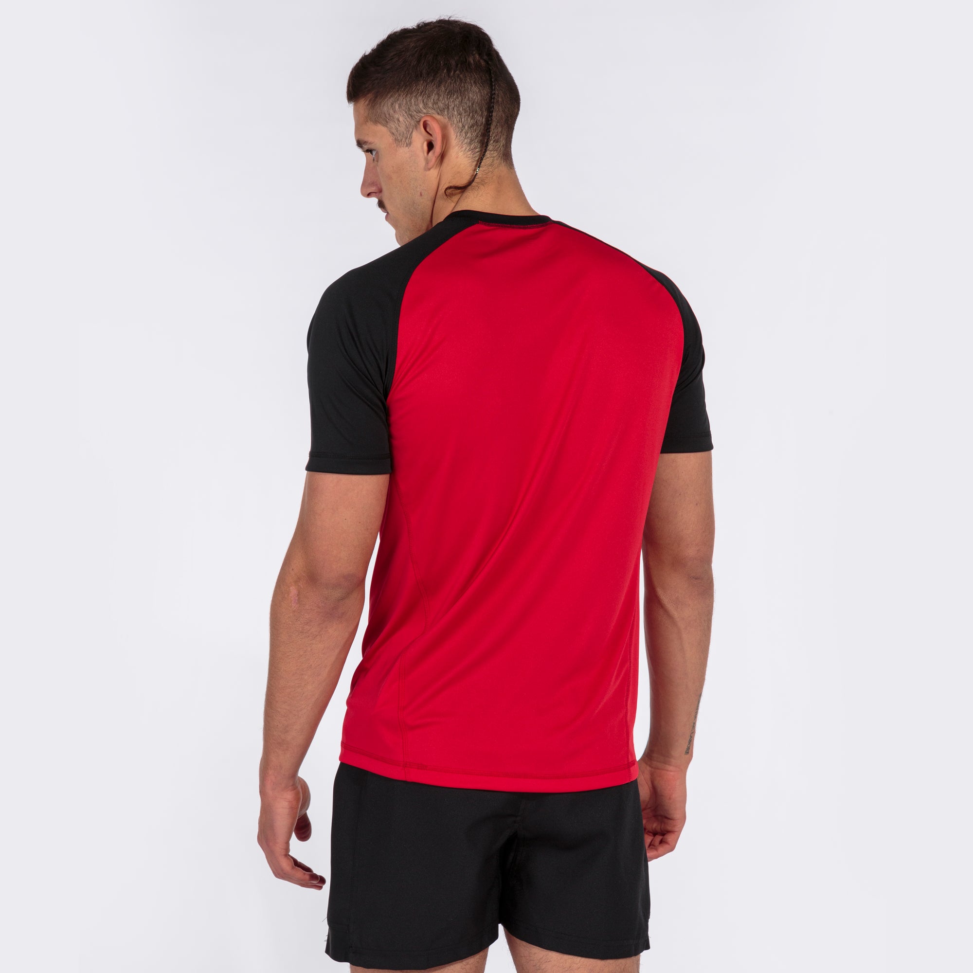 T-SHIRT TEAMWORK - ROSSO-NERO - ROSSO-NERO