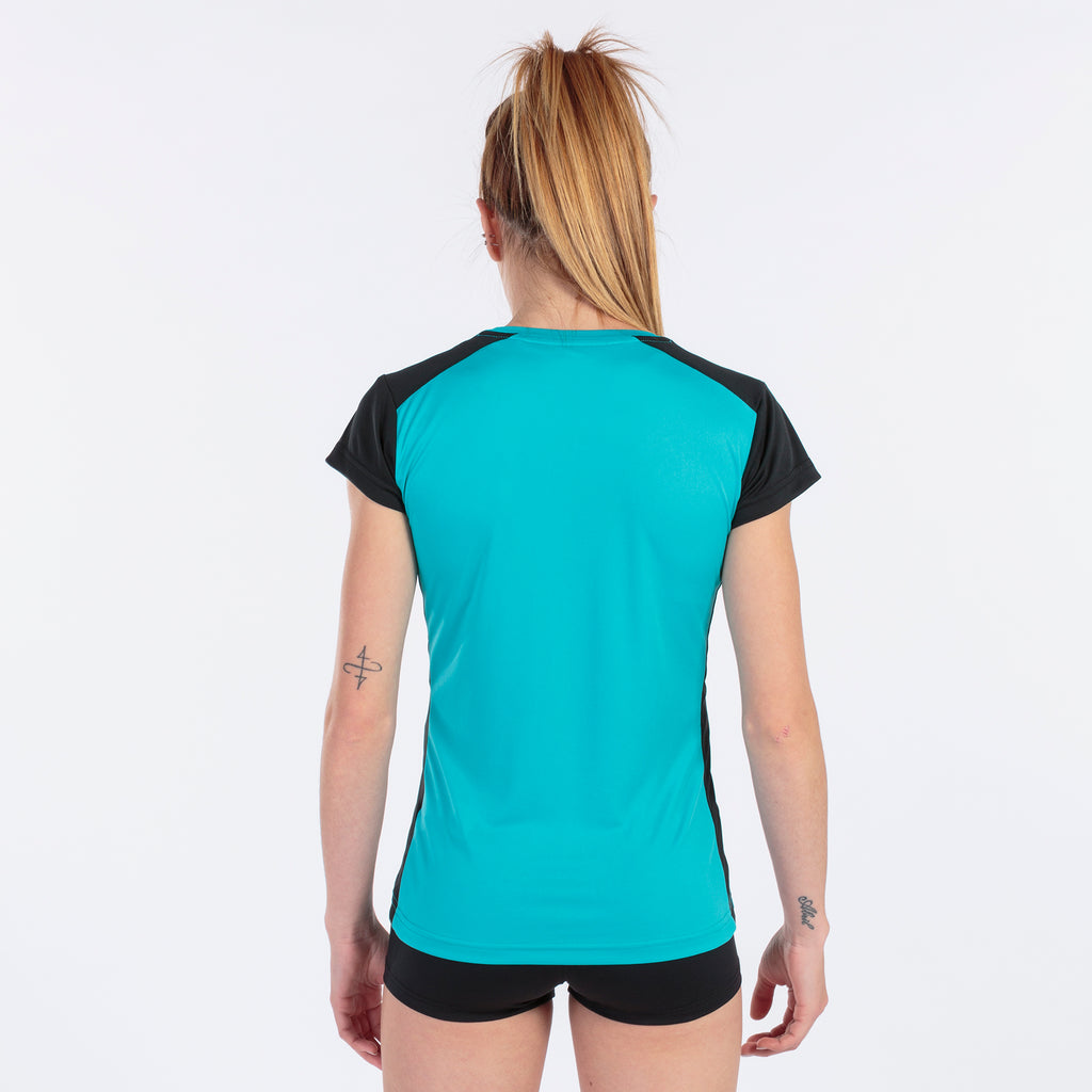 T-SHIRT RECORD II - TURCHESE-NERO - TURCHESE-NERO