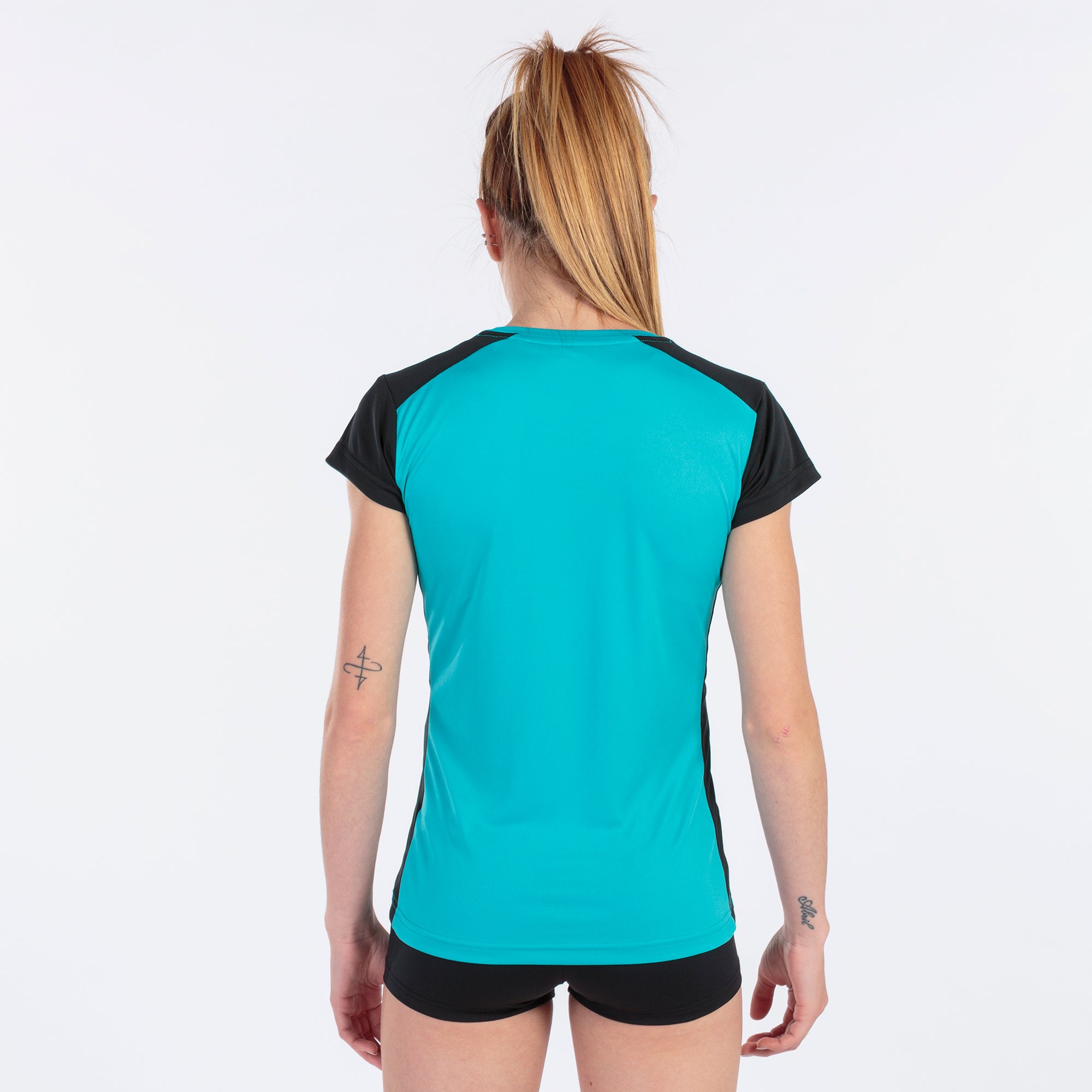 T-SHIRT RECORD II - TURCHESE-NERO - TURCHESE-NERO
