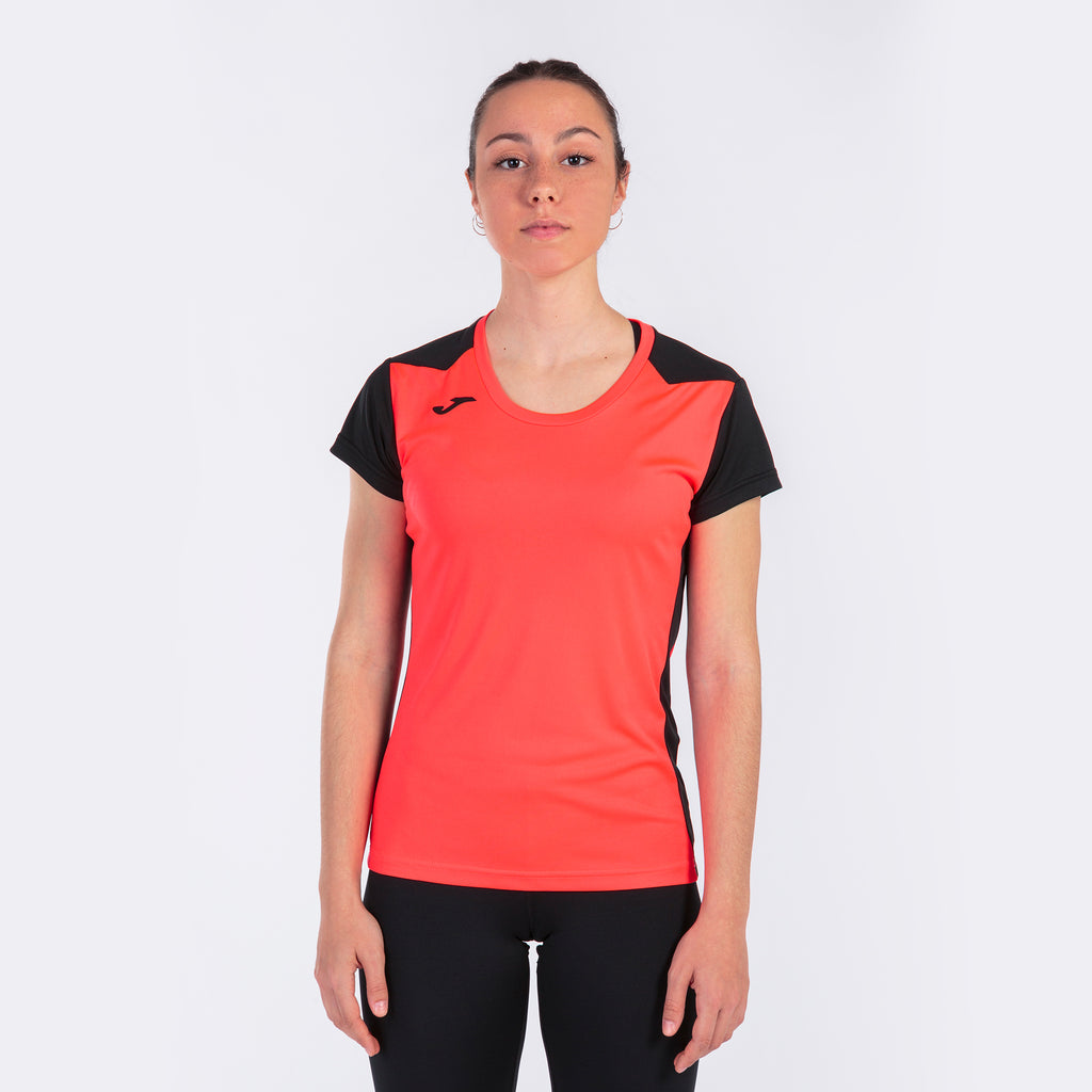 T-SHIRT RECORD II - CORALLO FLUO-NERO - CORALLO FLUO-NERO