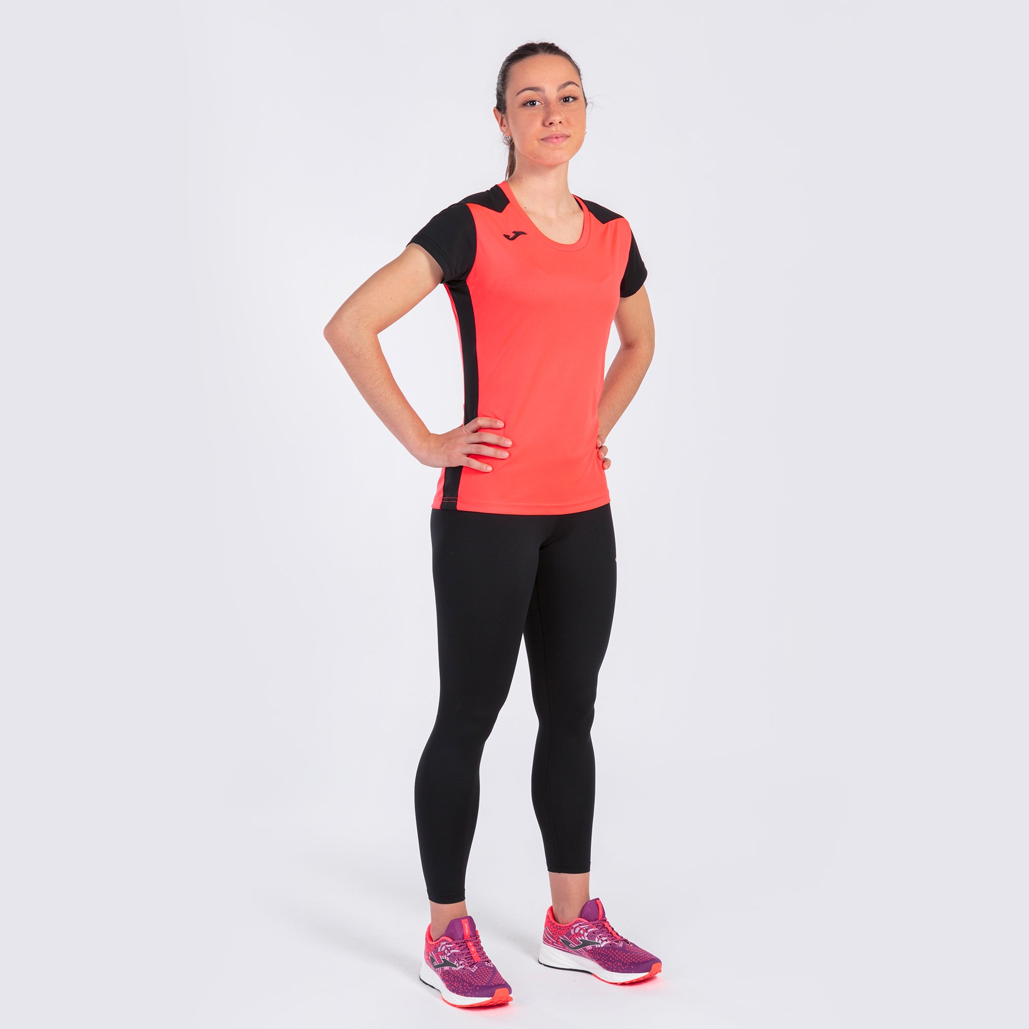 T-SHIRT RECORD II - CORALLO FLUO-NERO - CORALLO FLUO-NERO