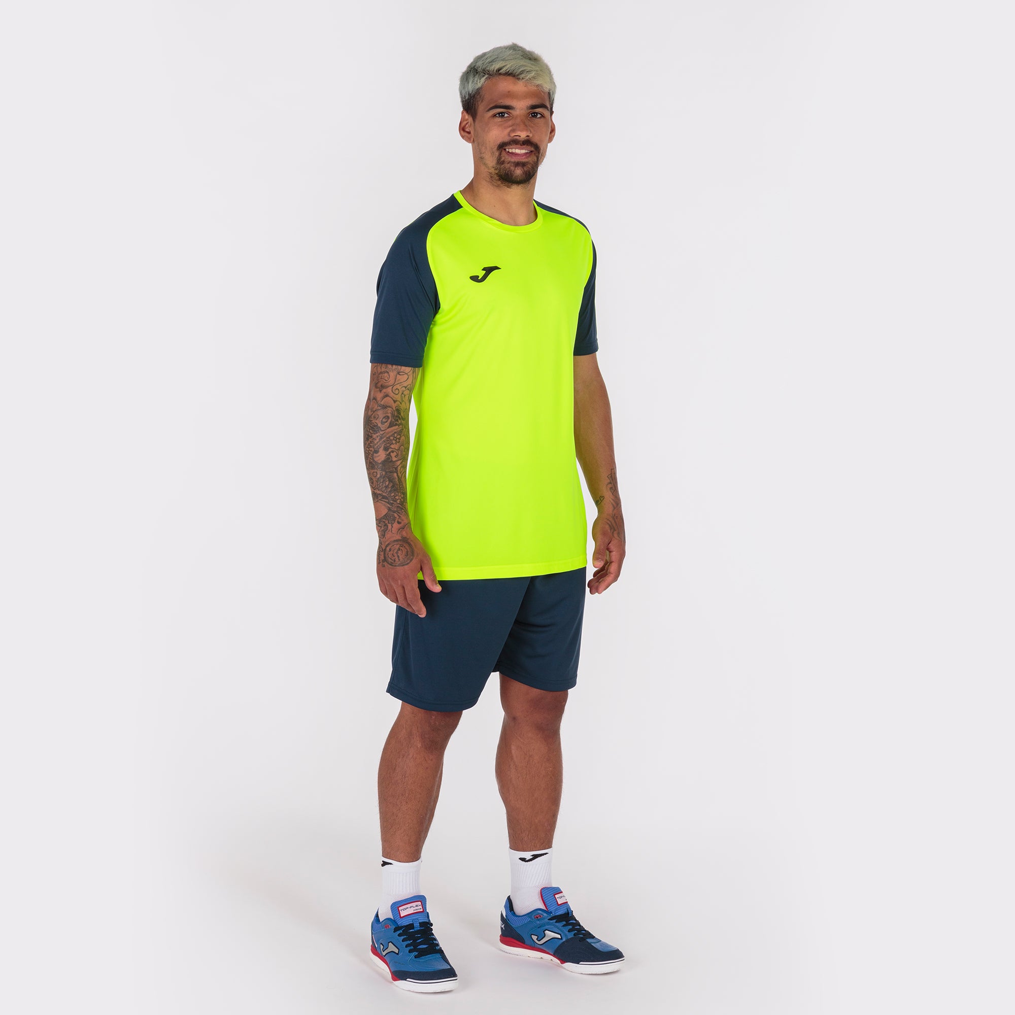 T-SHIRT ACADEMY IV - GIALLO FLUO-BLU NAVY - GIALLO FLUO-BLU NAVY