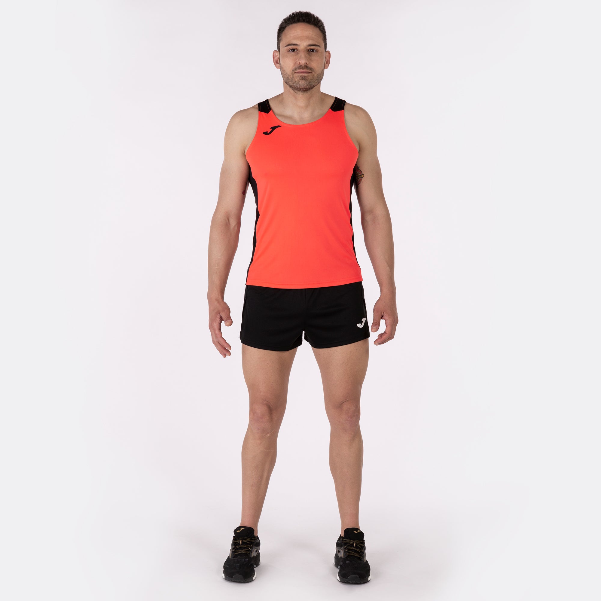 T-SHIRT RECORD II - CORALLO FLUO-NERO - CORALLO FLUO-NERO