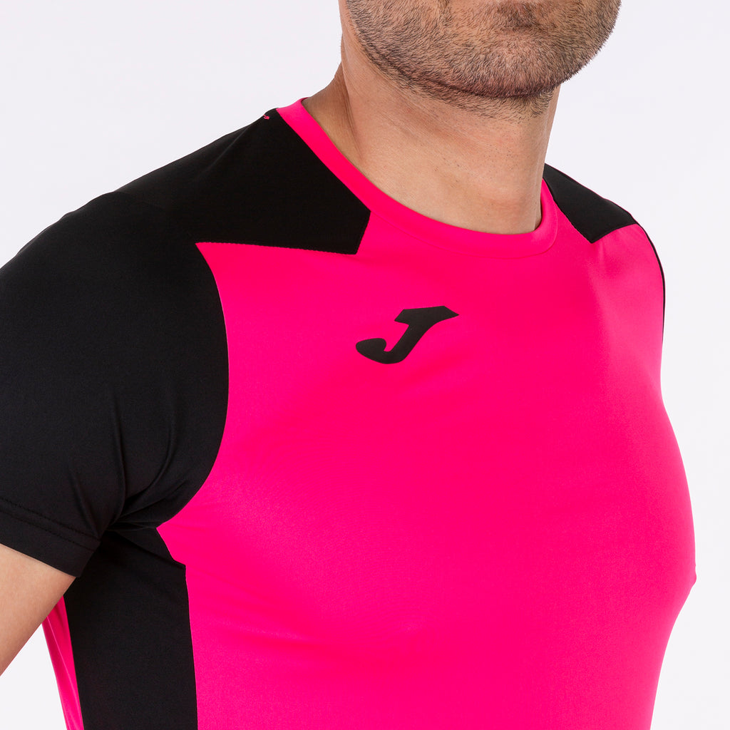 T-SHIRT RECORD II - ROSA FLUO-NERO - ROSA FLUO-NERO