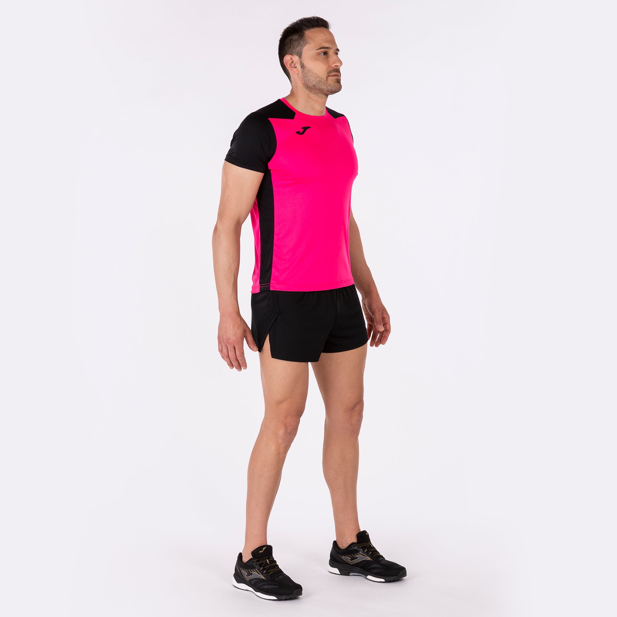 T-SHIRT RECORD II - ROSA FLUO-NERO - ROSA FLUO-NERO