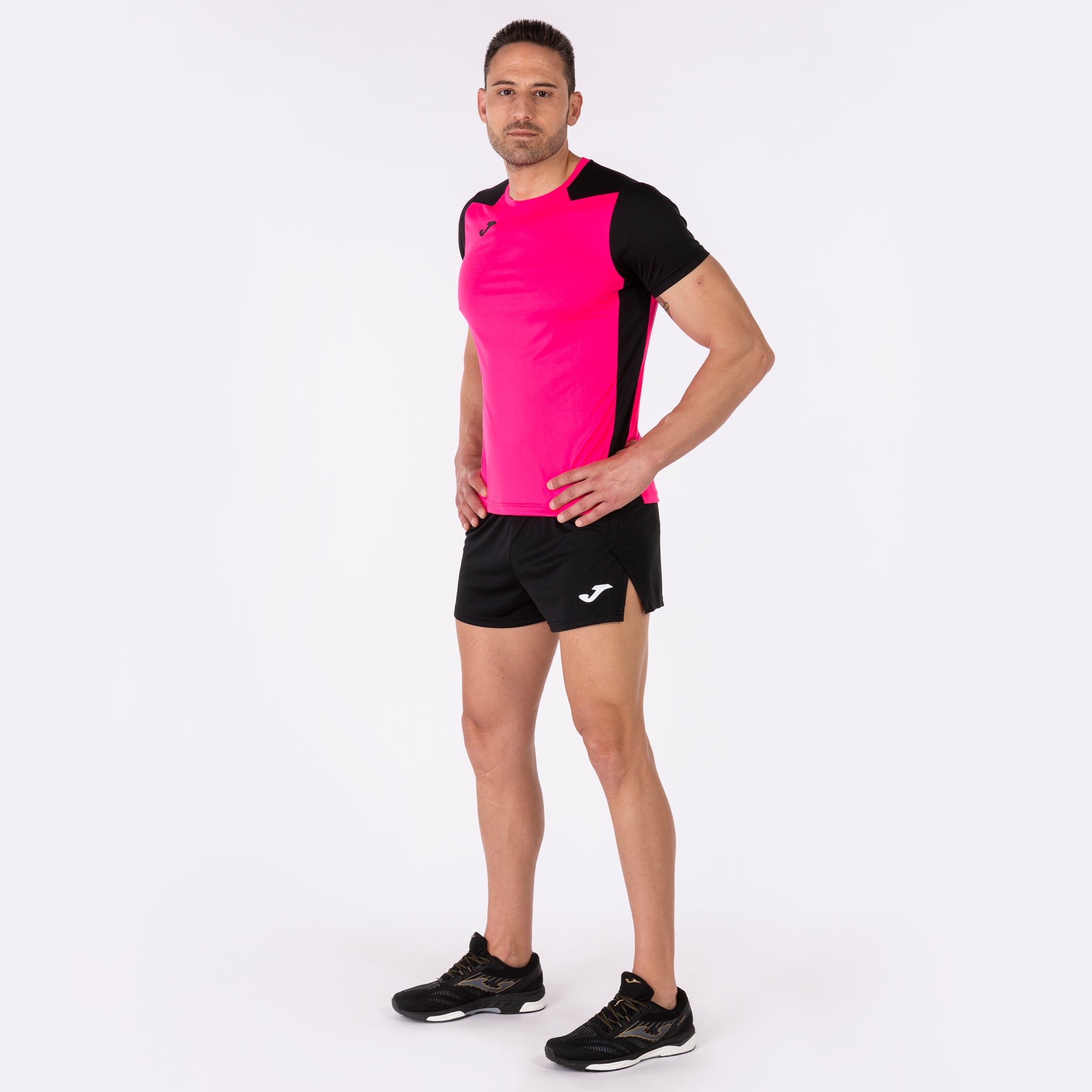 T-SHIRT RECORD II - ROSA FLUO-NERO - ROSA FLUO-NERO