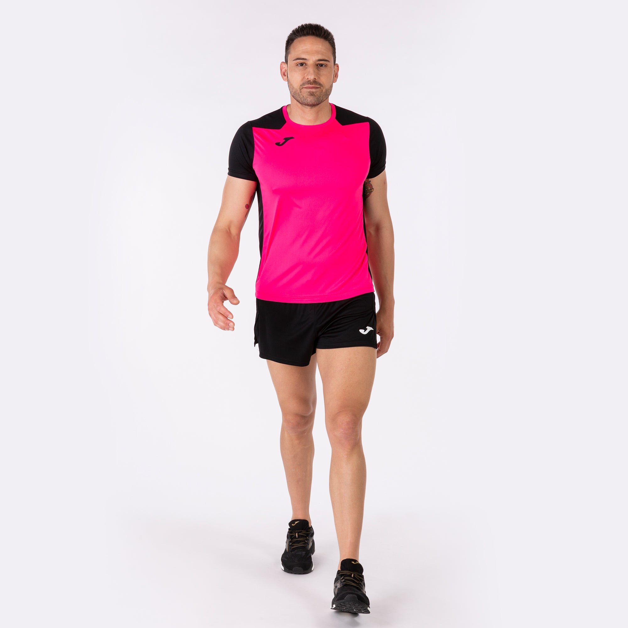 T-SHIRT RECORD II - ROSA FLUO-NERO - ROSA FLUO-NERO