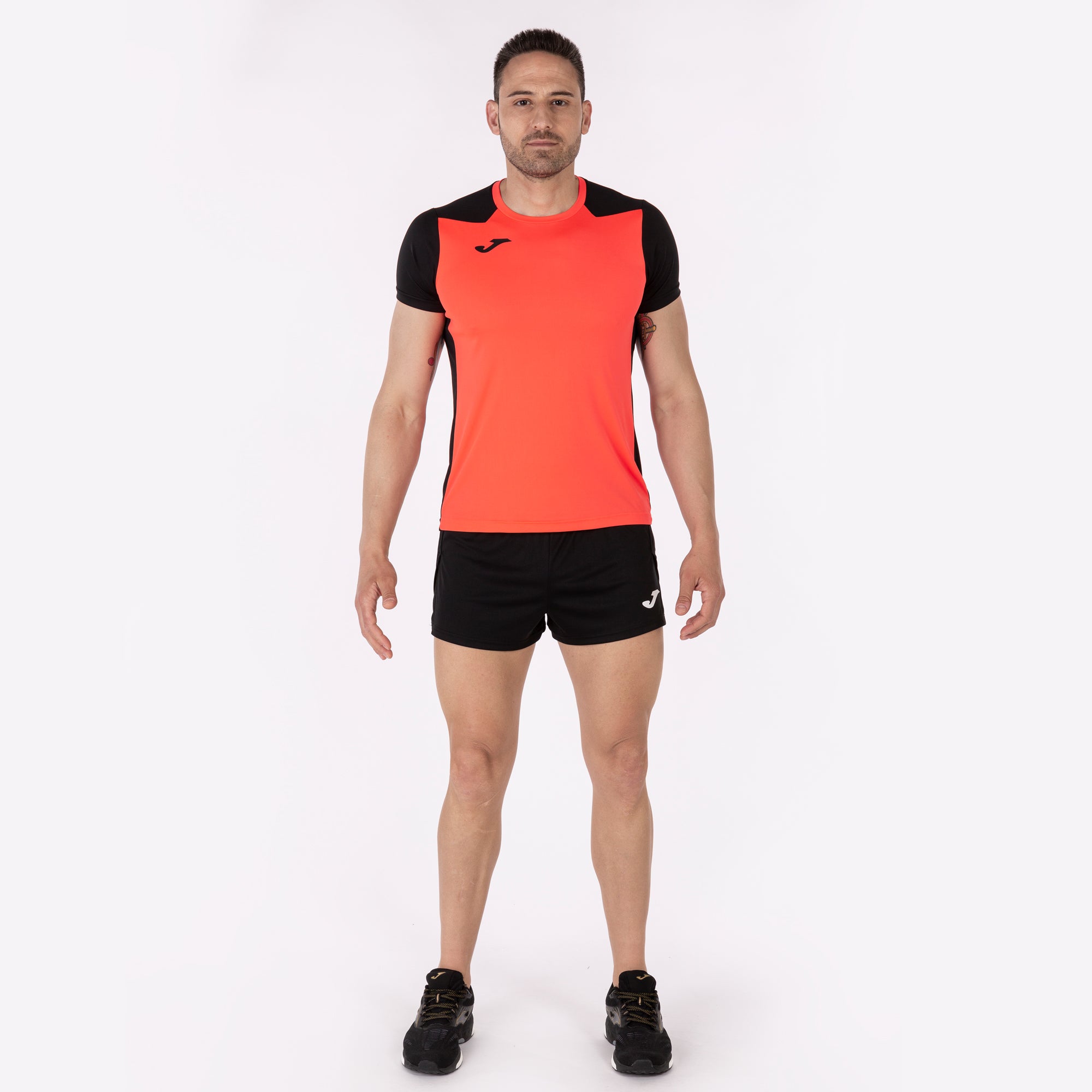 T-SHIRT RECORD II - CORALLO FLUO-NERO - CORALLO FLUO-NERO