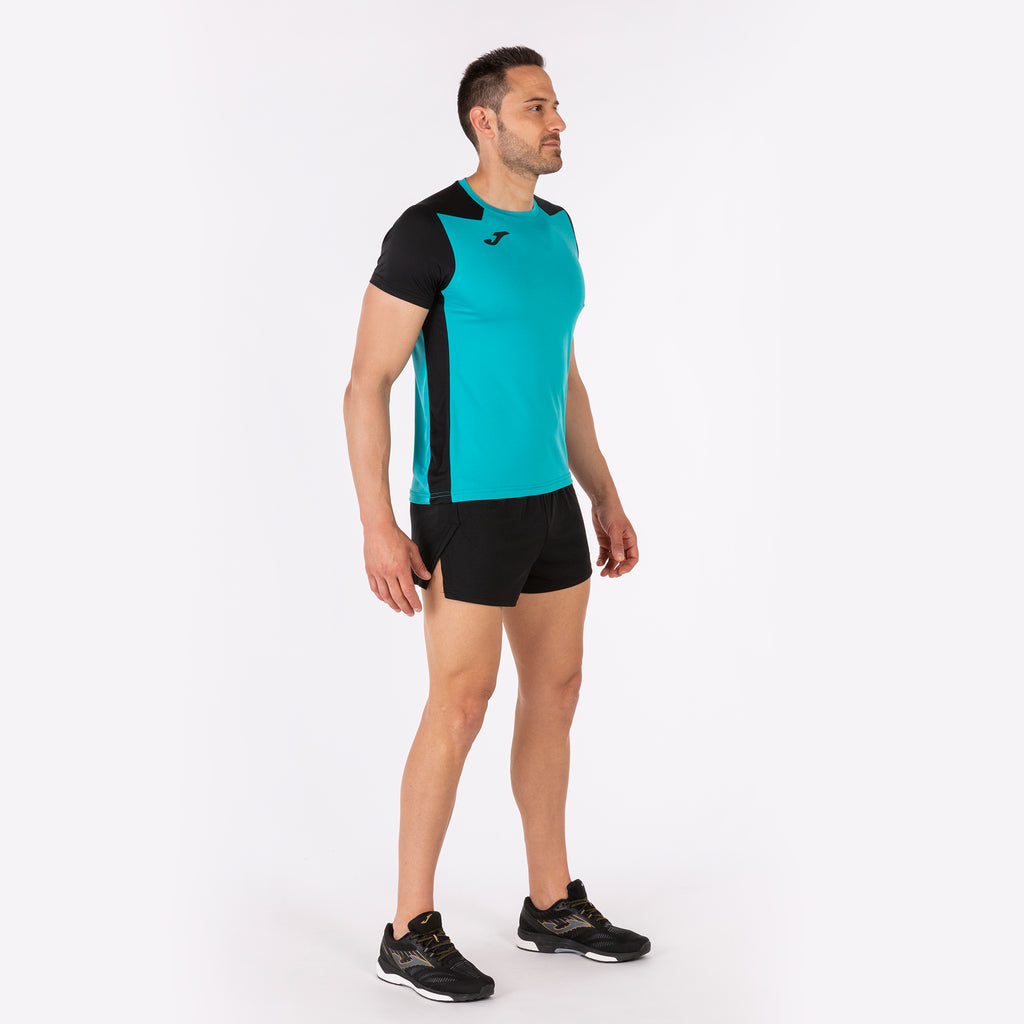 T-SHIRT RECORD II - TURCHESE-NERO - TURCHESE-NERO